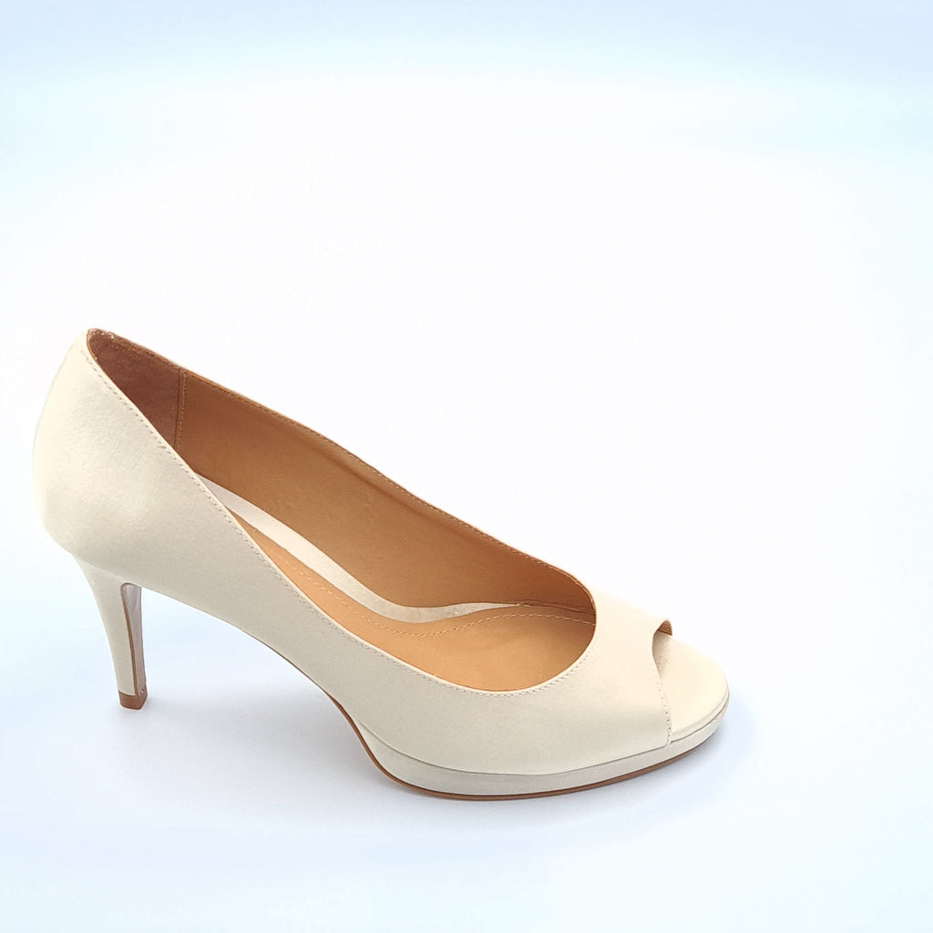 Czółenka Kazar Wedding Peep Toe 36 Białe Złoto - defekt /otarcie
