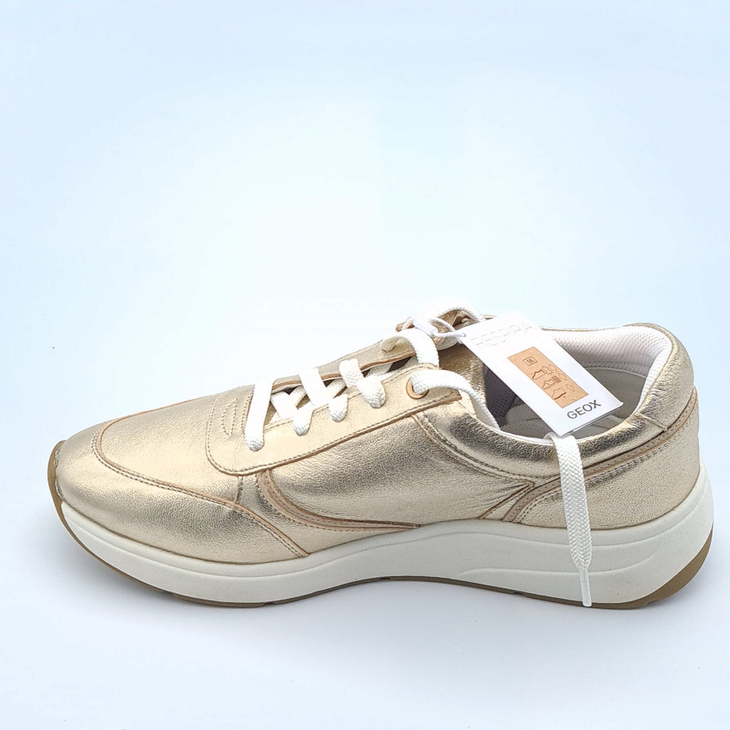 Geox D Cristael E Damskie Sneakersy Złote Skóra 39
