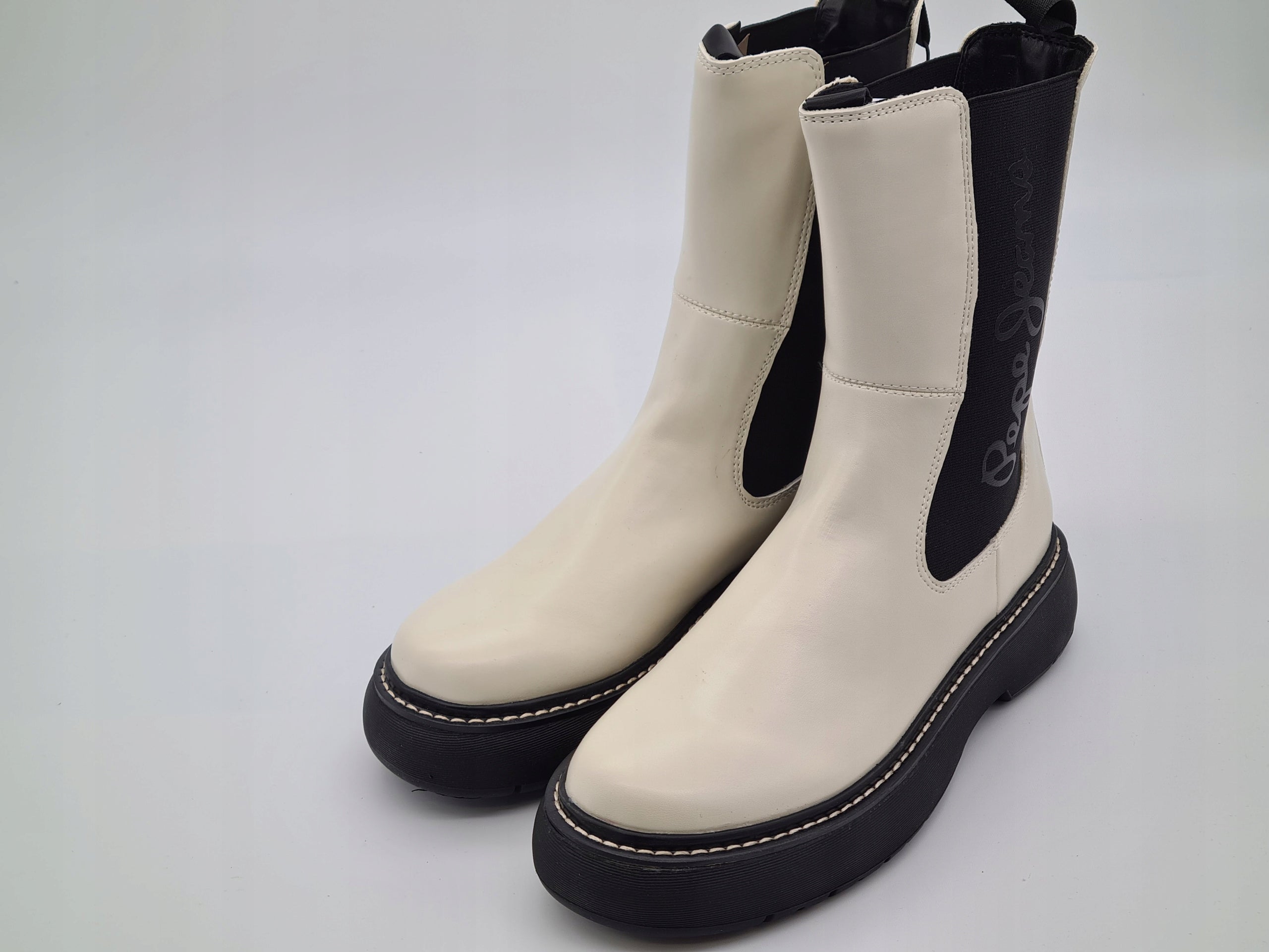Botki Sztyblety PEPE JEANS Yoko Chelsea 39 Ecru