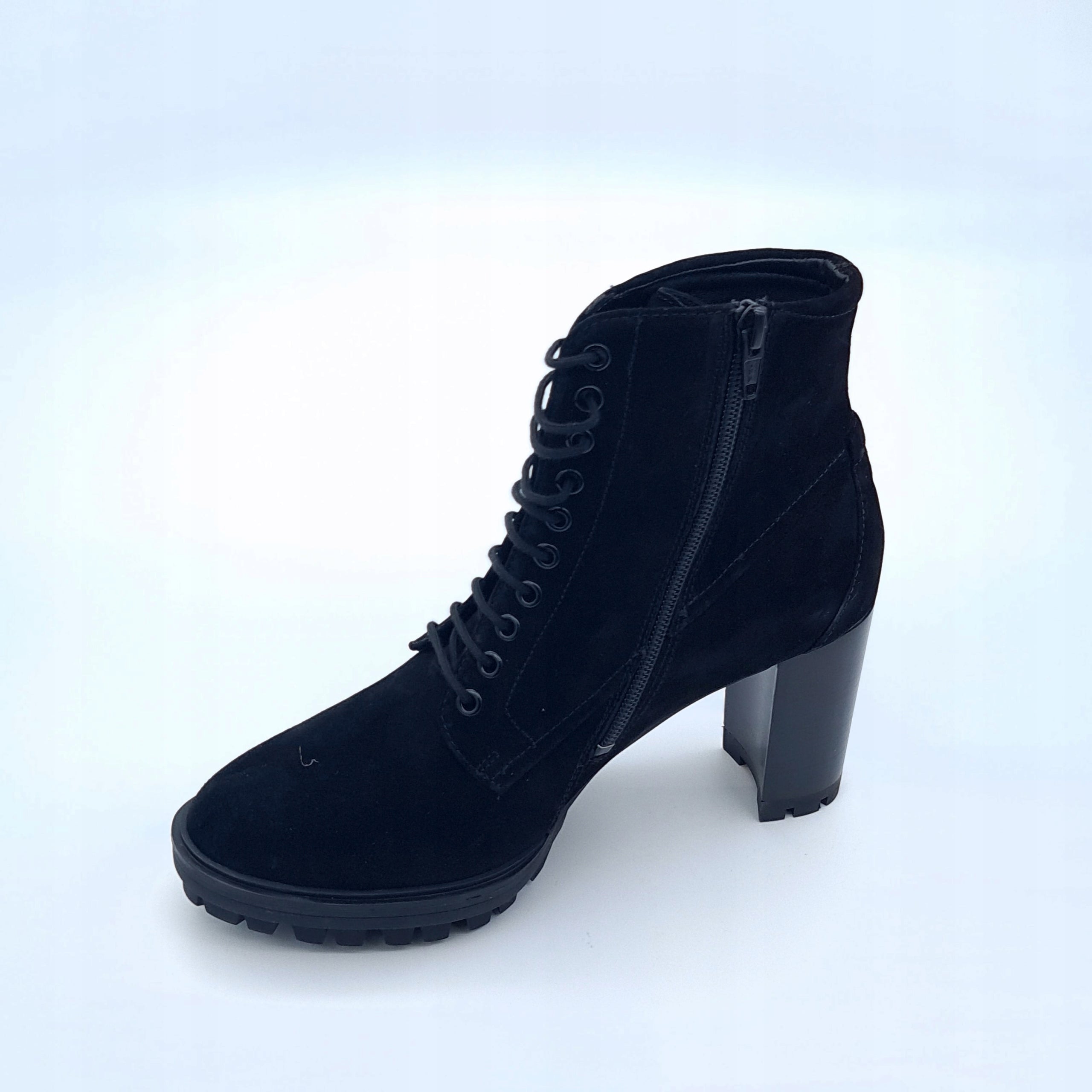 Botki Damskie Högl Casualvelour Czarny 38 Zamsz