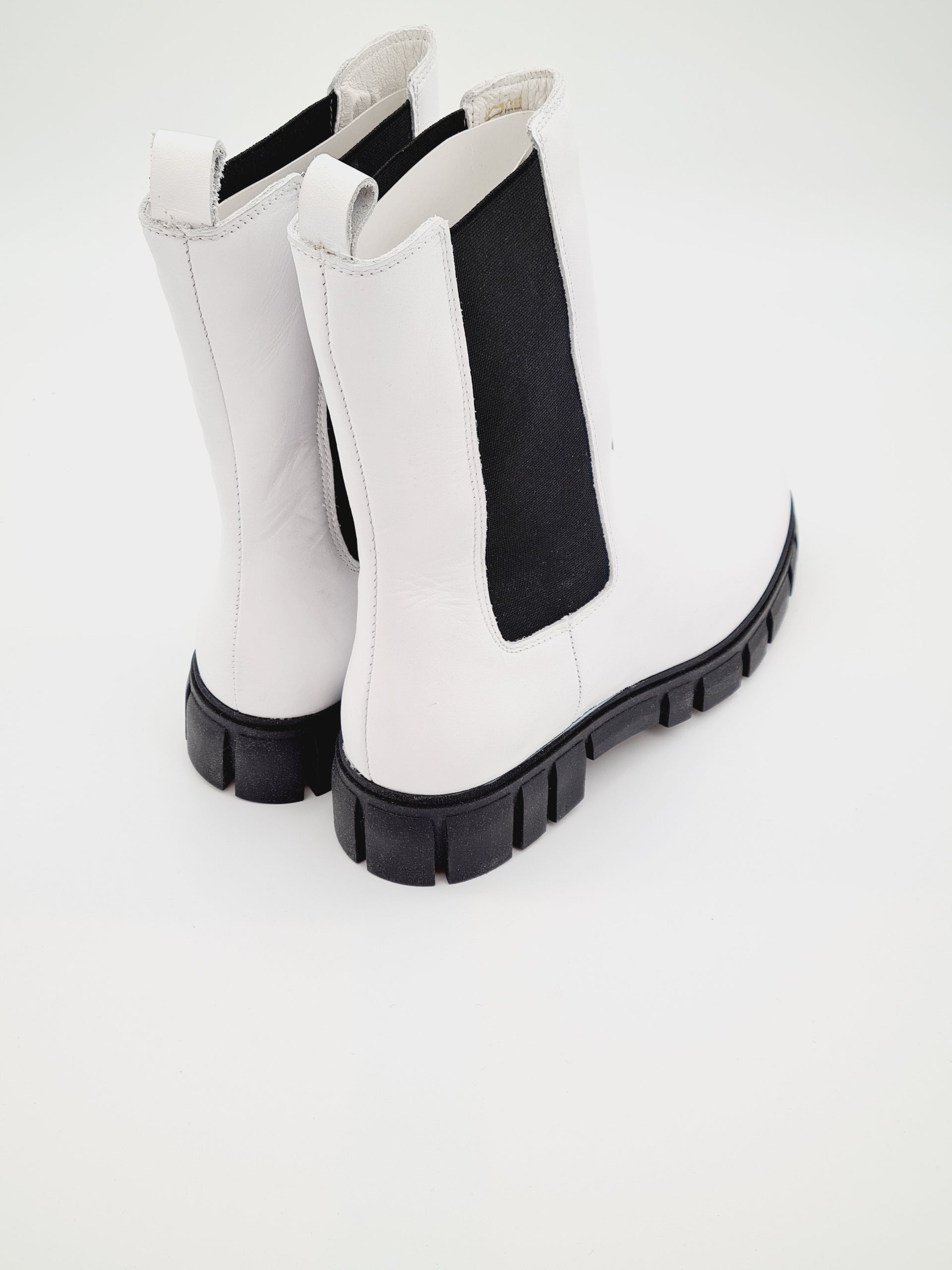 Kozaki Damskie Felmini Anilina White Skórzane 39