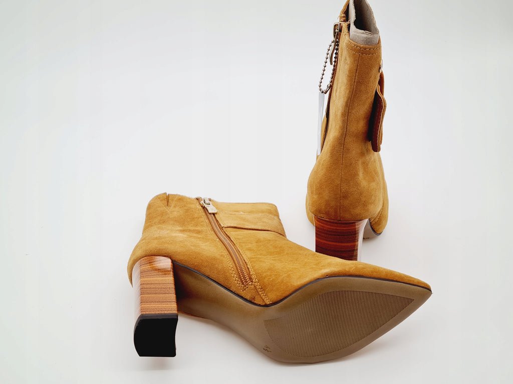 Caprice Curcuma Suede Effi botki damskie słupek rozmiar 37.5