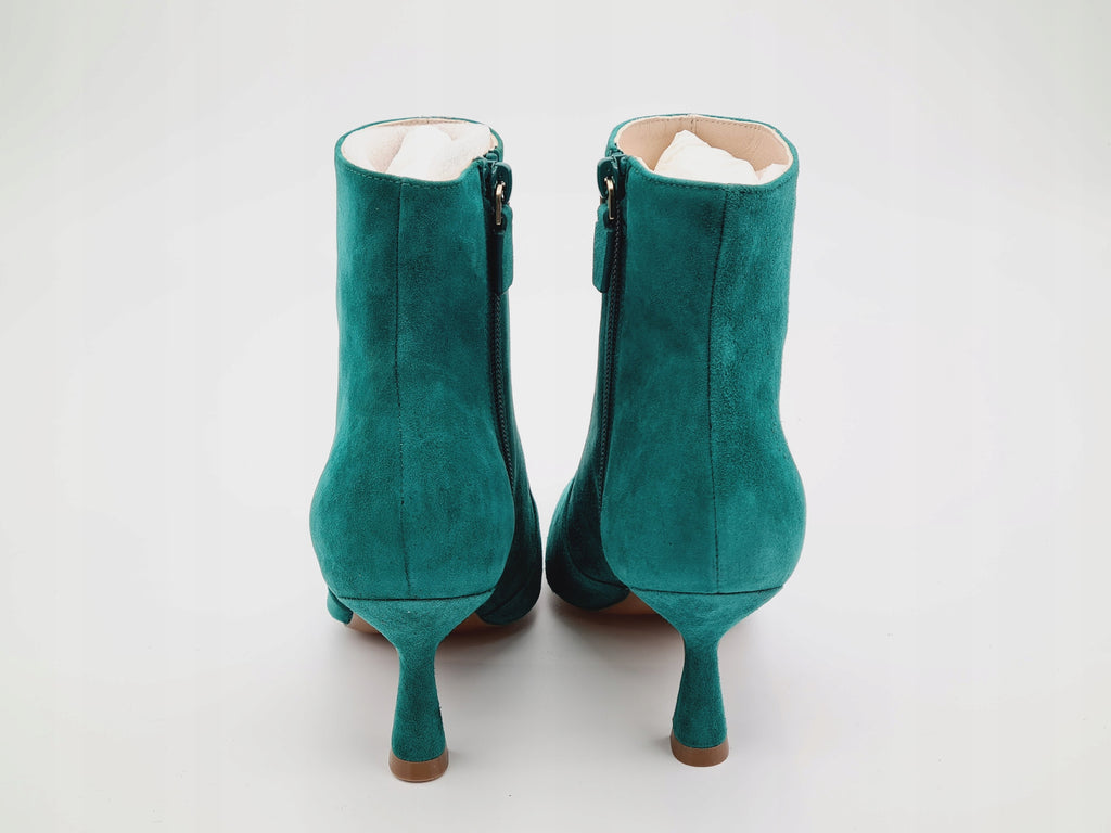 Botki STUART WEITZMAN Melena 75 Zielone Zamsz r.37