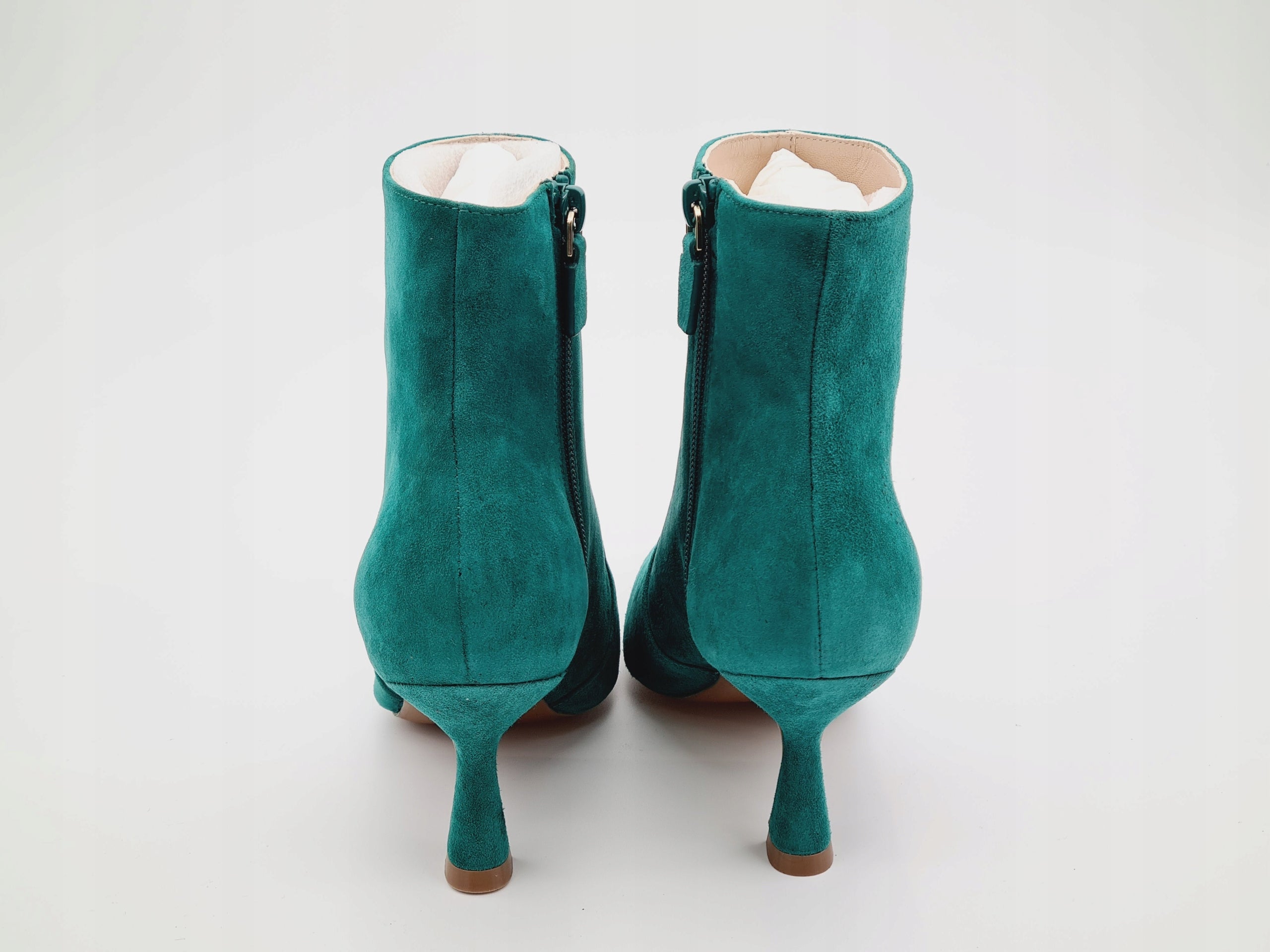 Botki STUART WEITZMAN Melena 75 Zielone Zamsz r.37