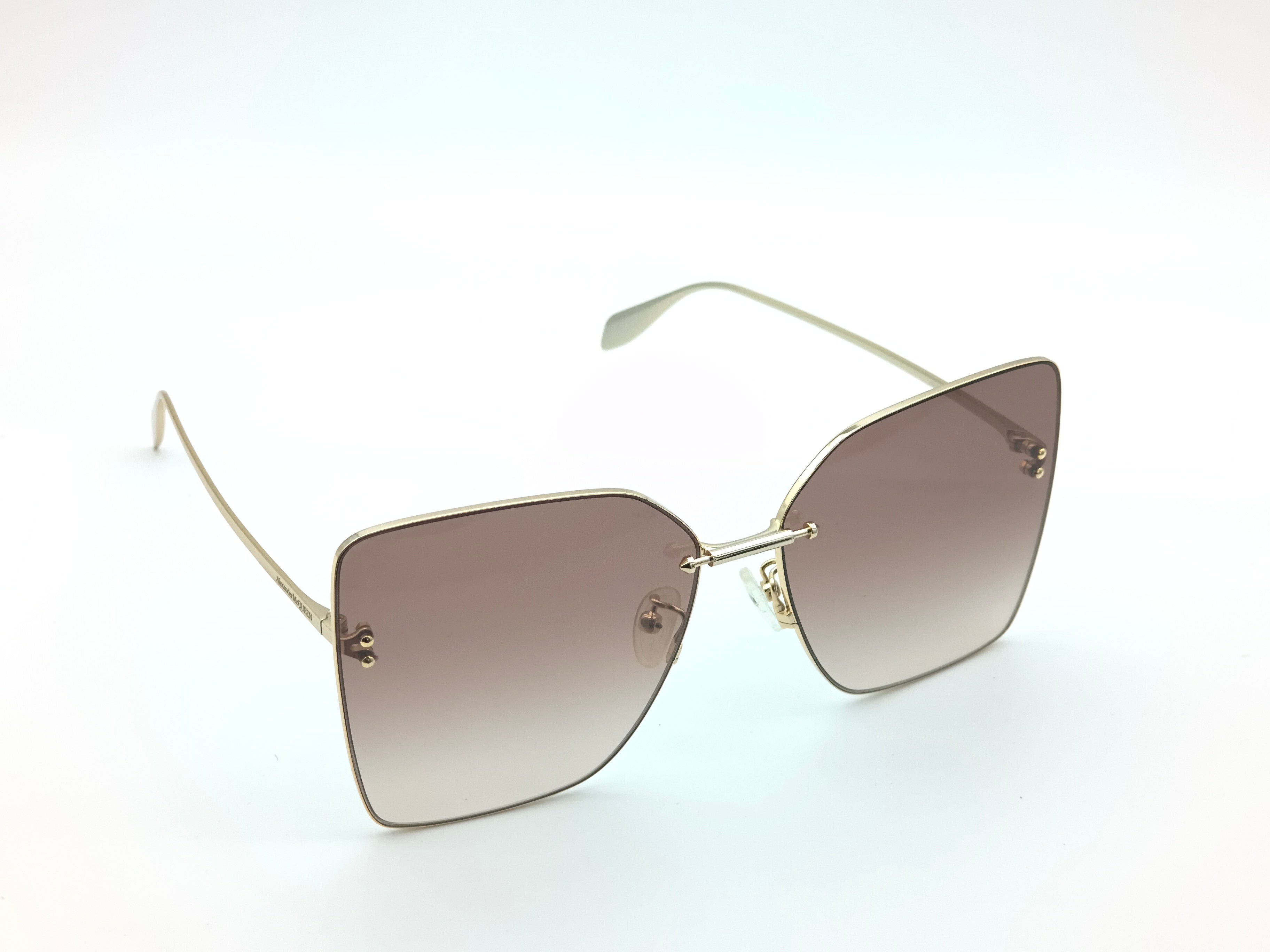 Okulary przeciwsłoneczne Alexander McQUEEN AM0342S  002 zarysowane