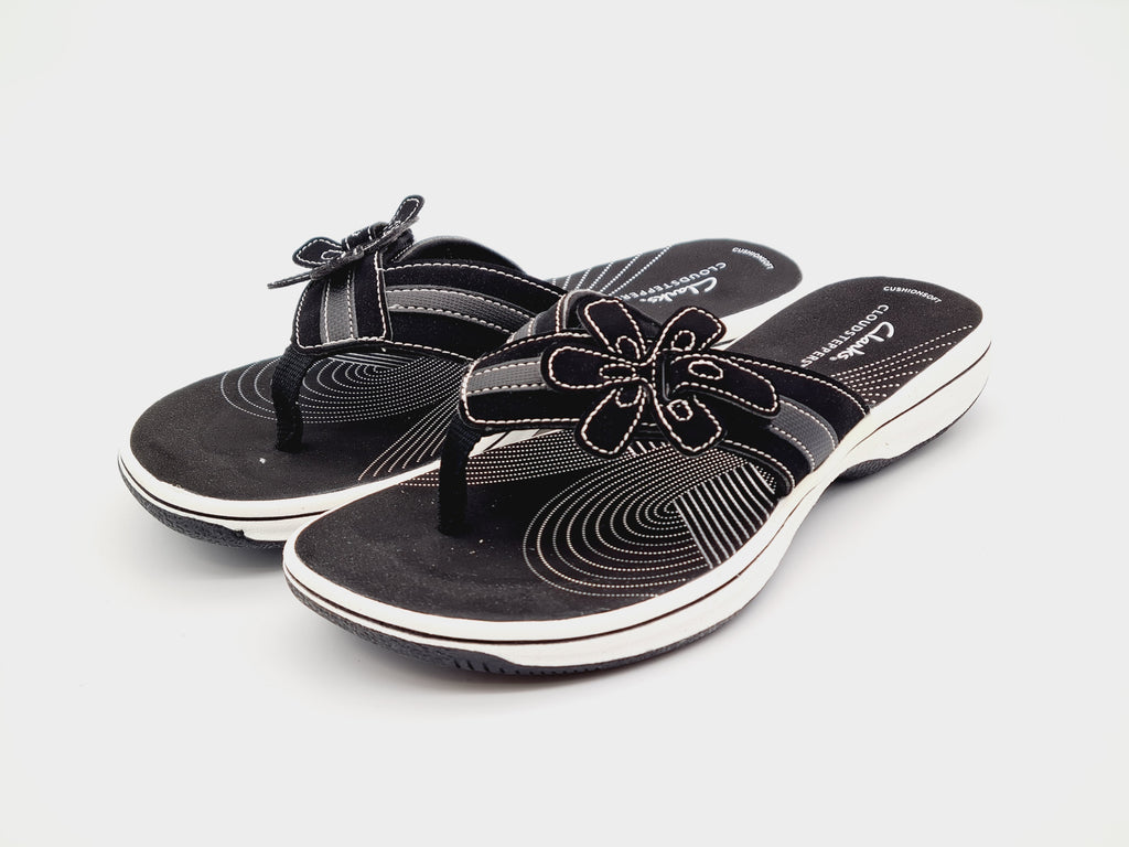 Japonki Clarks Brinkley Flora Czarne Rozm 40