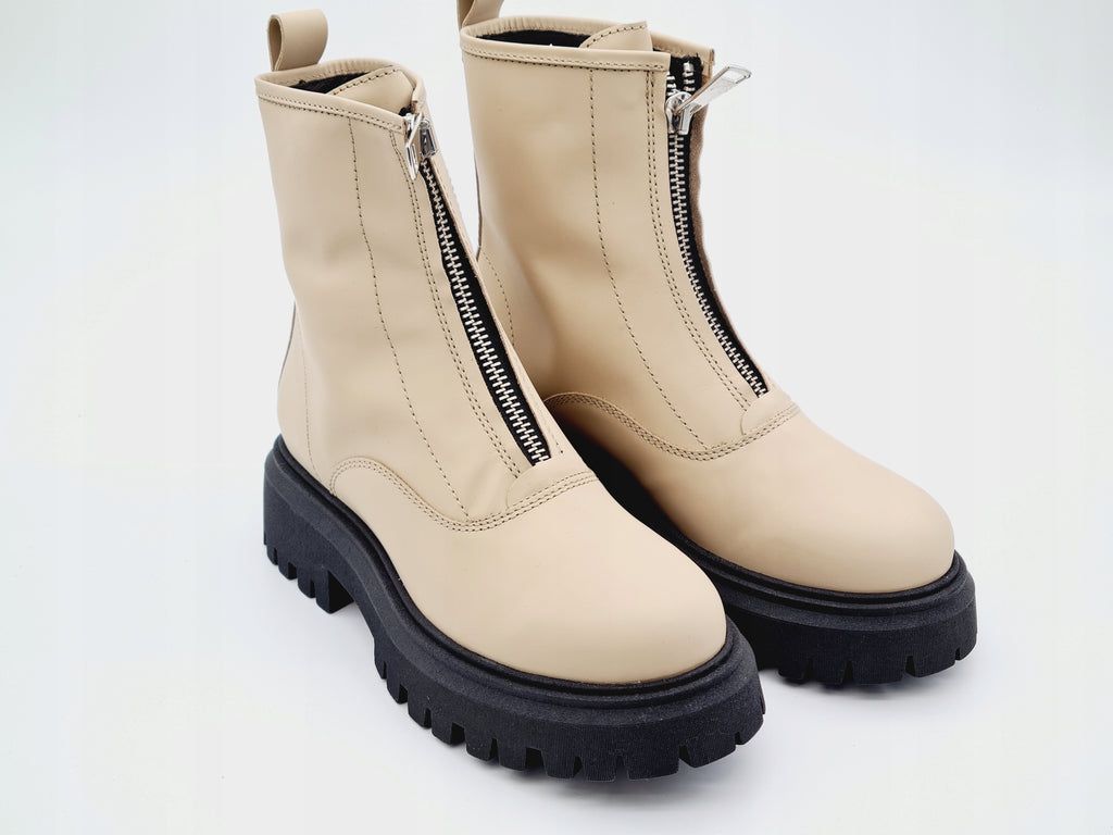 Botki Damskie Billi Bi C1021 Skórzane Off White 40
