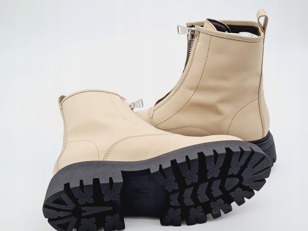 Botki Damskie Billi Bi C1021 Skórzane Off White 40