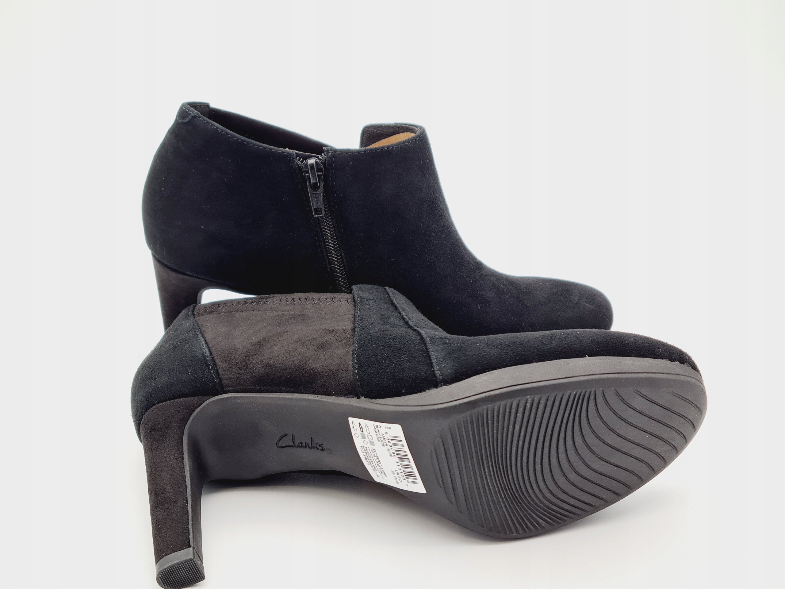 Botki Clarks Ambyr Hope Czarne Zamsz Rozm 38 Słupek