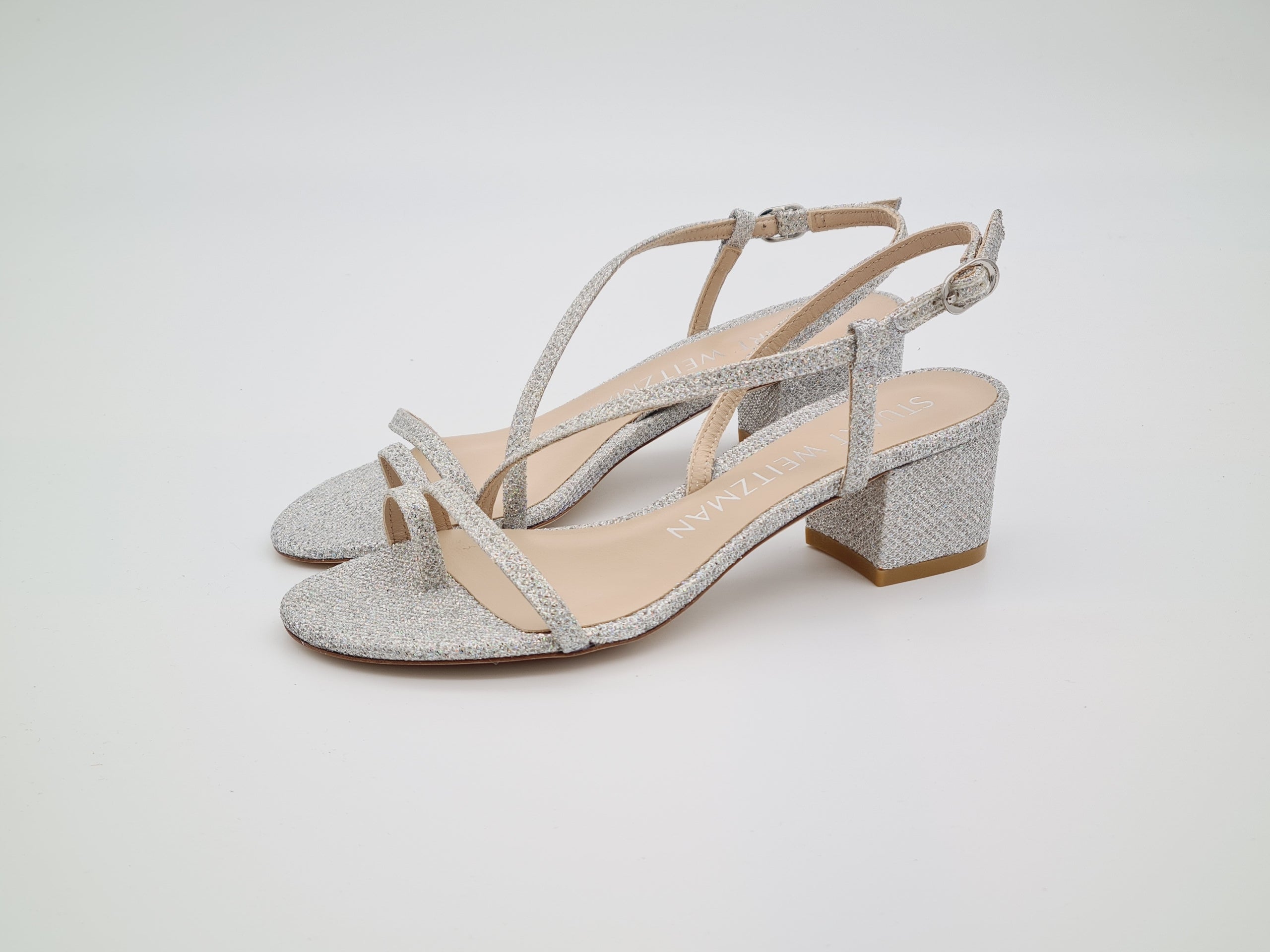 Sandały STUART WEITZMAN Soiree Sleek 50 r 35.5 Crystal