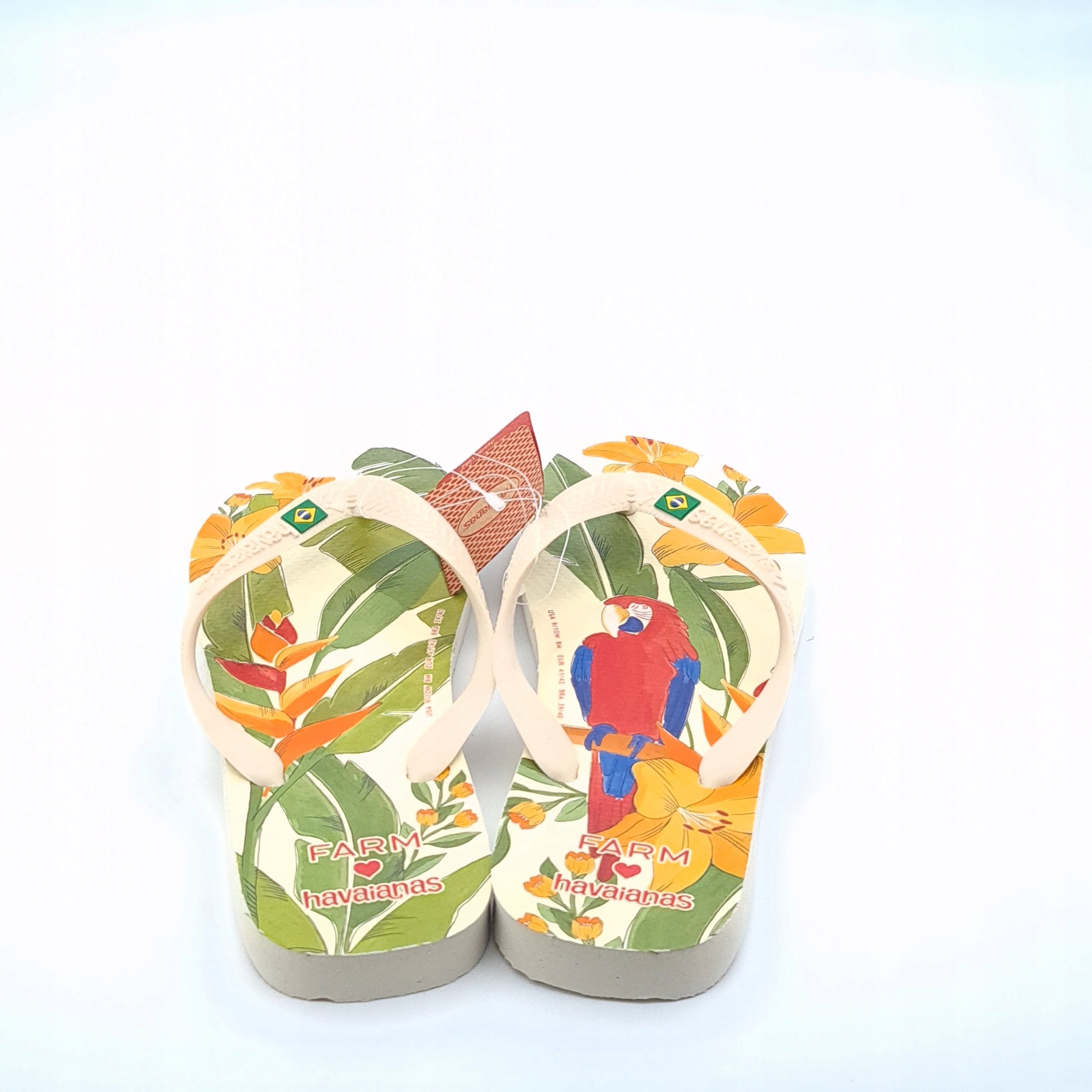 HAVAIANAS JAPONKI WIELOKOLOROWE Z LOGO Z PASKAMI 39/40 EUR52/42