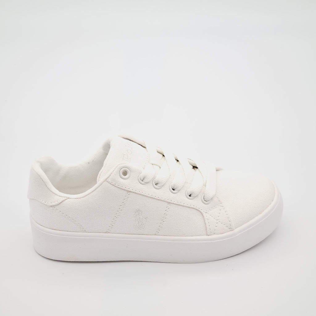 POLO RALPH LAUREN LTT PLATFORM Trampki Dziecięce Białe Kremowe 31
