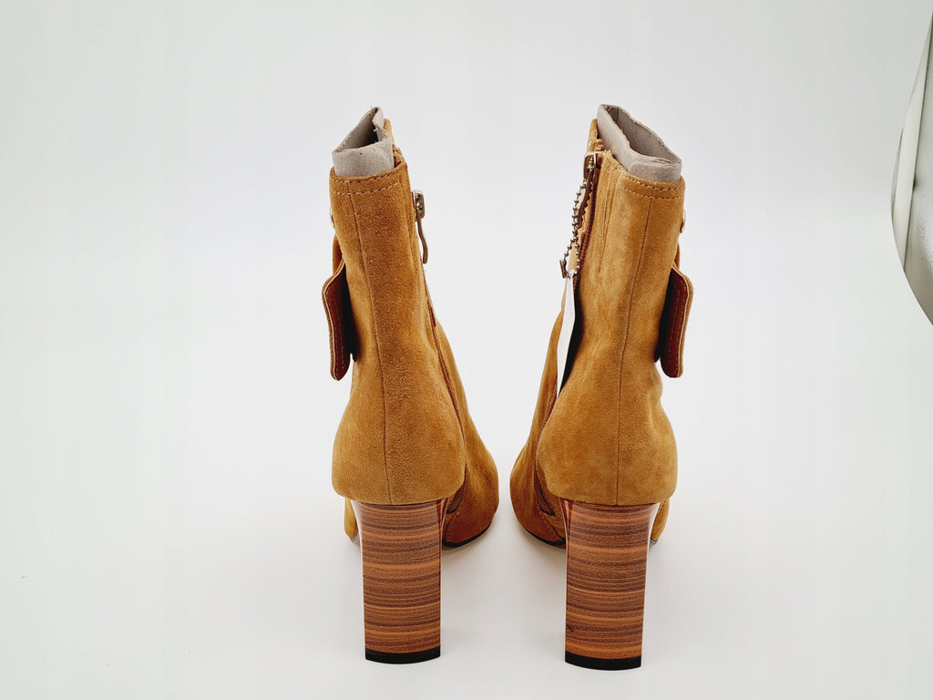 Caprice Curcuma Suede Effi botki damskie słupek rozmiar 37.5