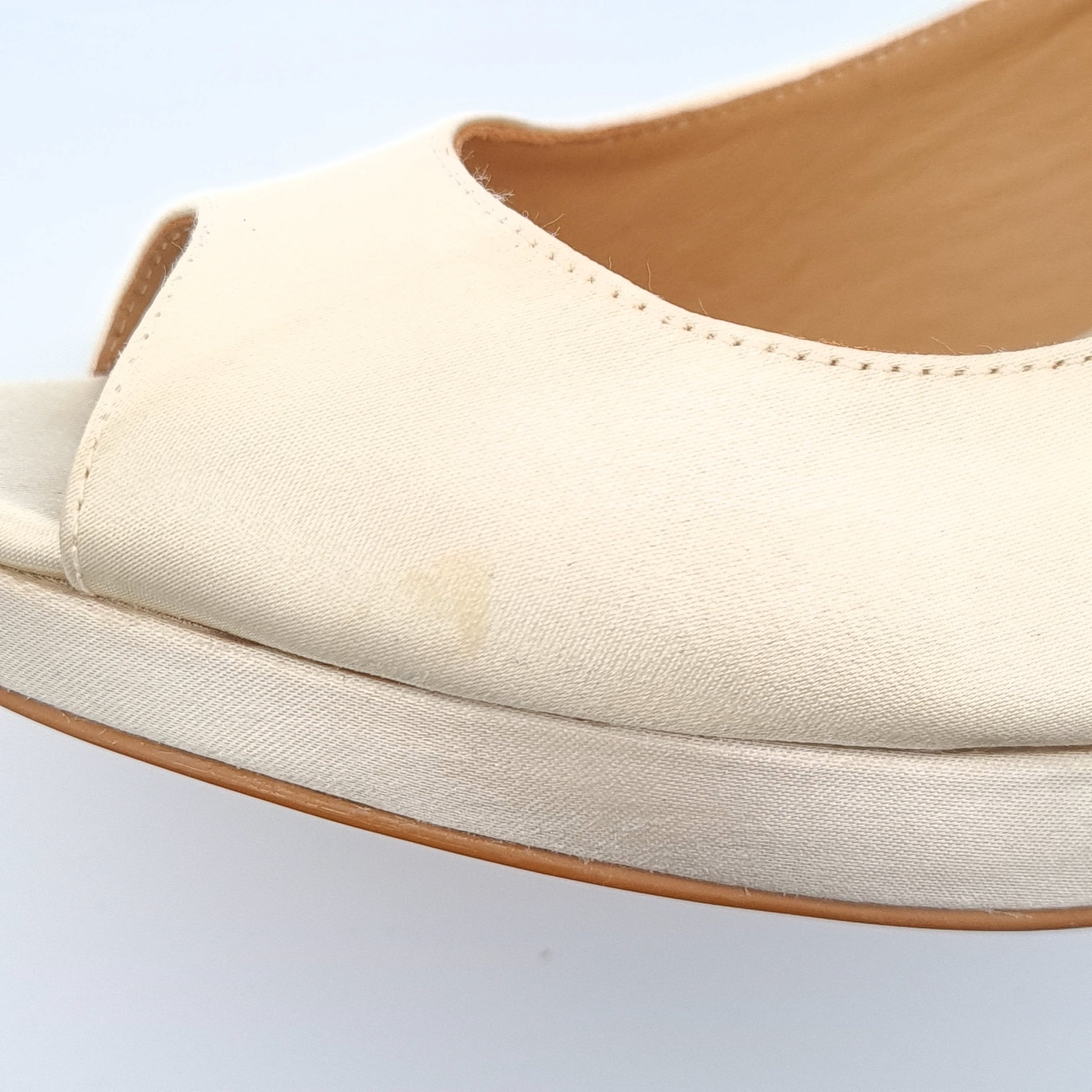 Czółenka Kazar Wedding Peep Toe 36 Białe Złoto - defekt /otarcie