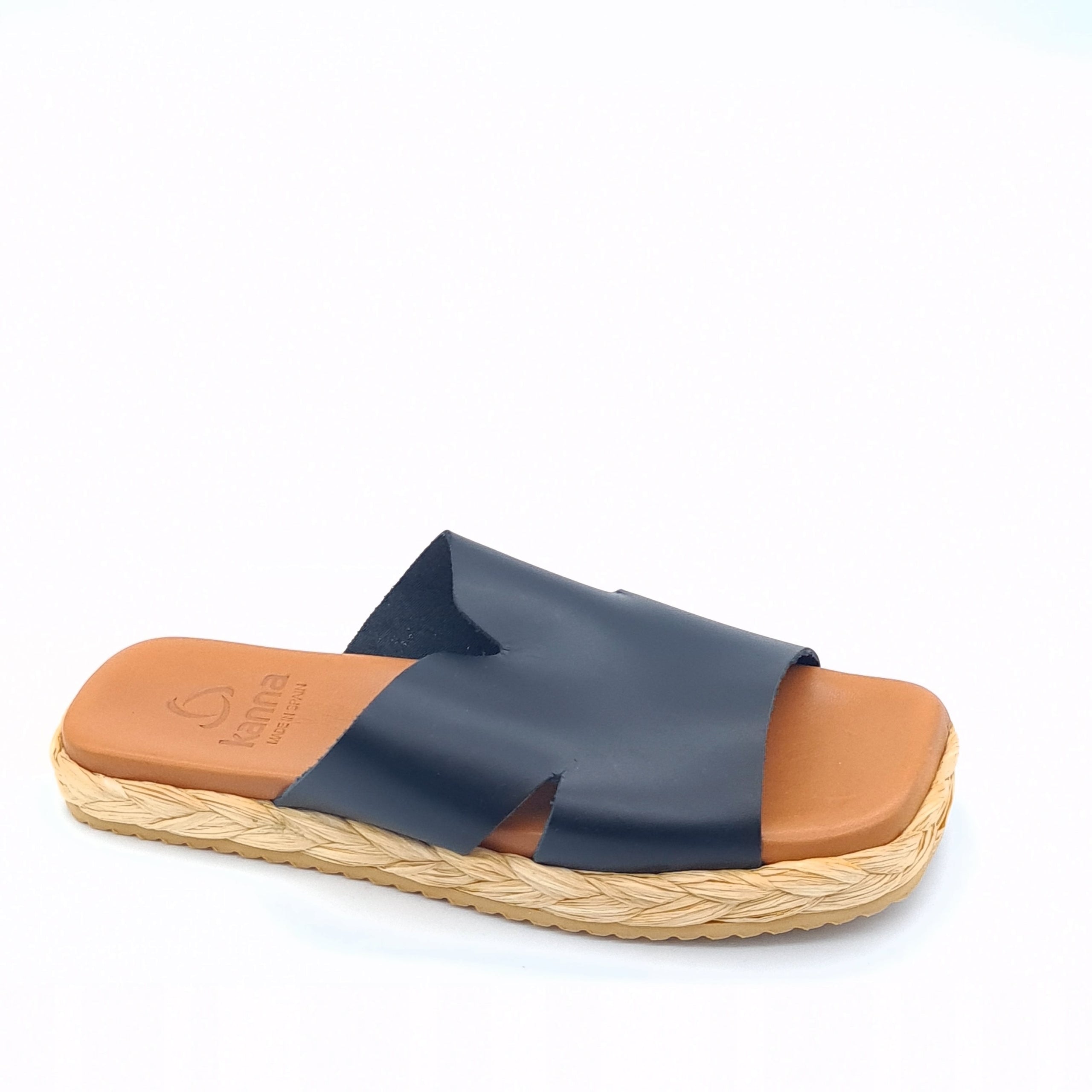 Klapki Damskie Kanna Vaqueta Black 38 Skóra Premium