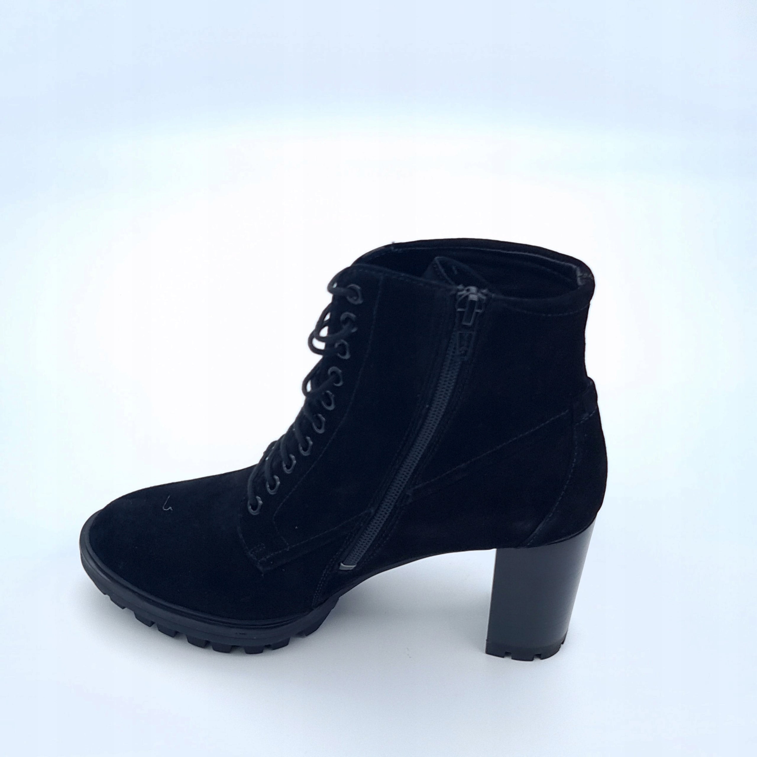 Botki Damskie Högl Casualvelour Czarny 38 Zamsz