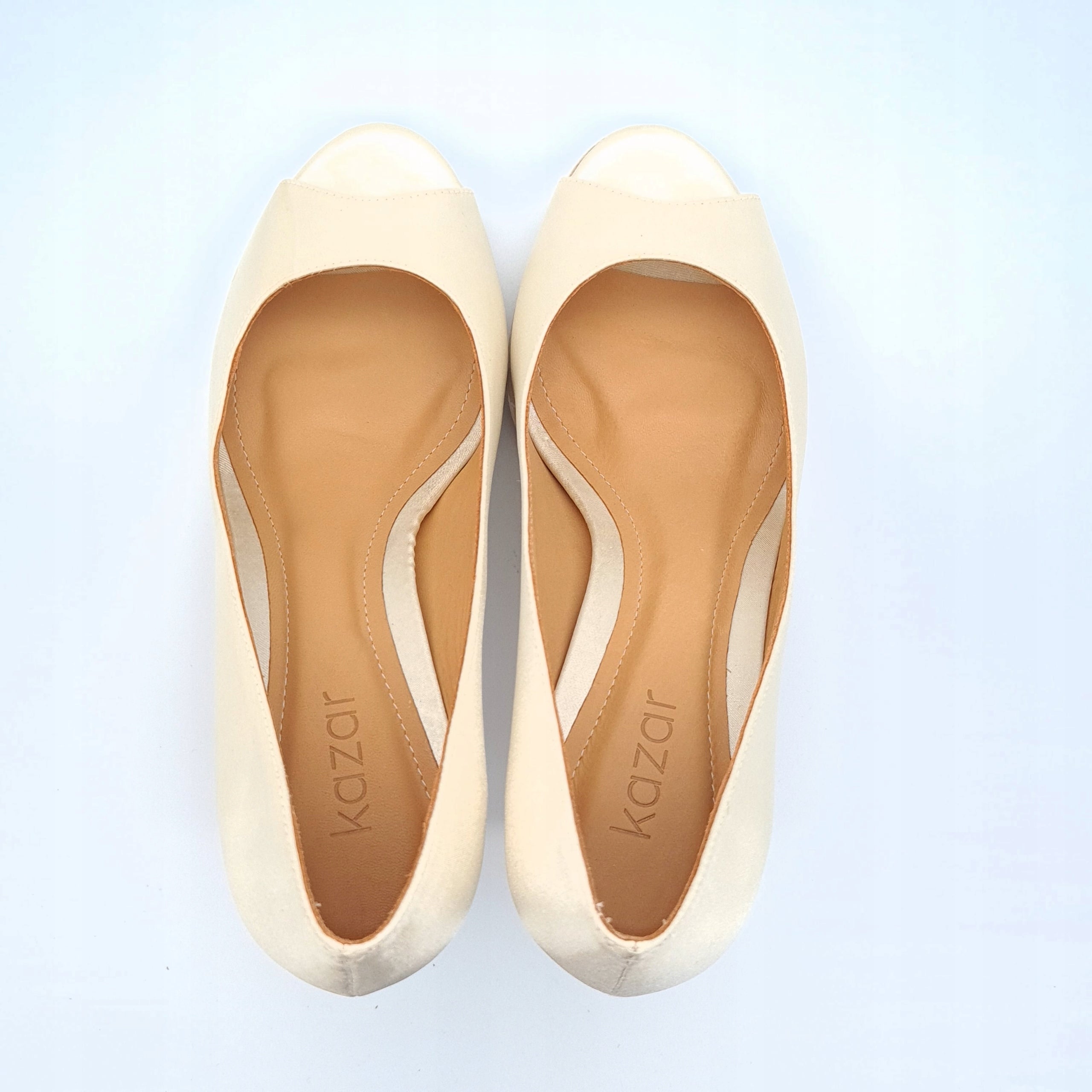 Czółenka Kazar Wedding Peep Toe 36 Białe Złoto - defekt /otarcie