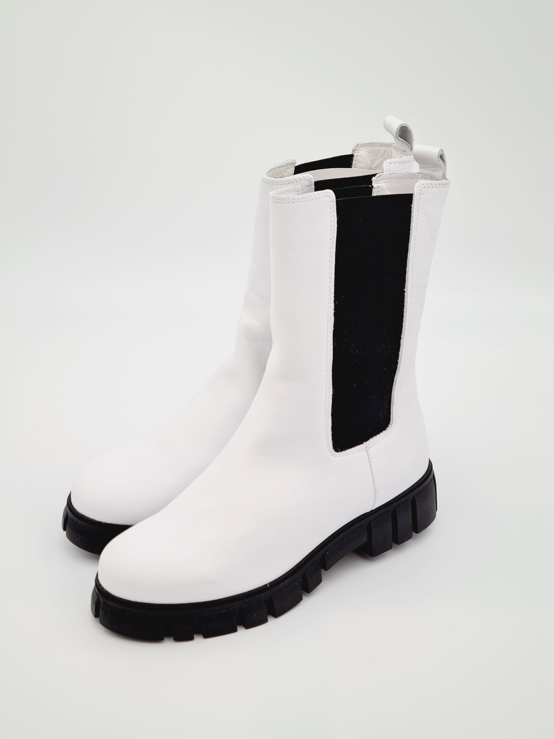 Kozaki Damskie Felmini Anilina White Skórzane 39