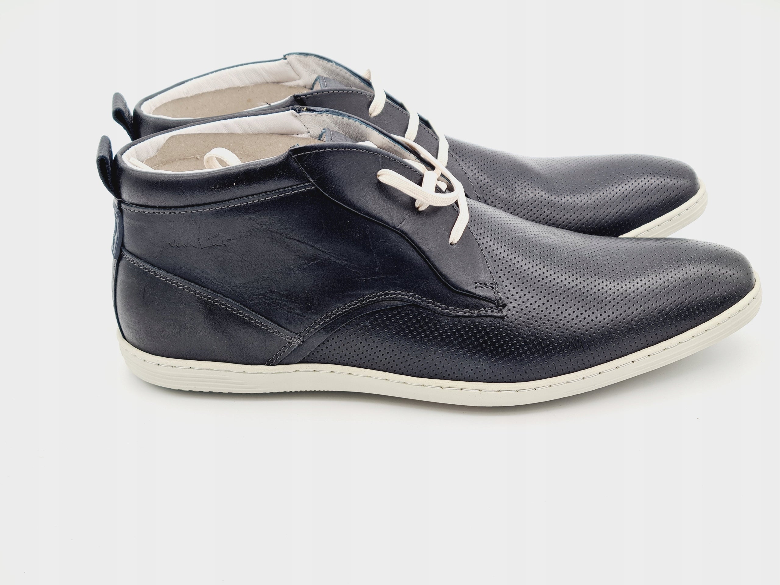 Buty Skórzane VAN LIER Casual Czarne r. 45 Skóra