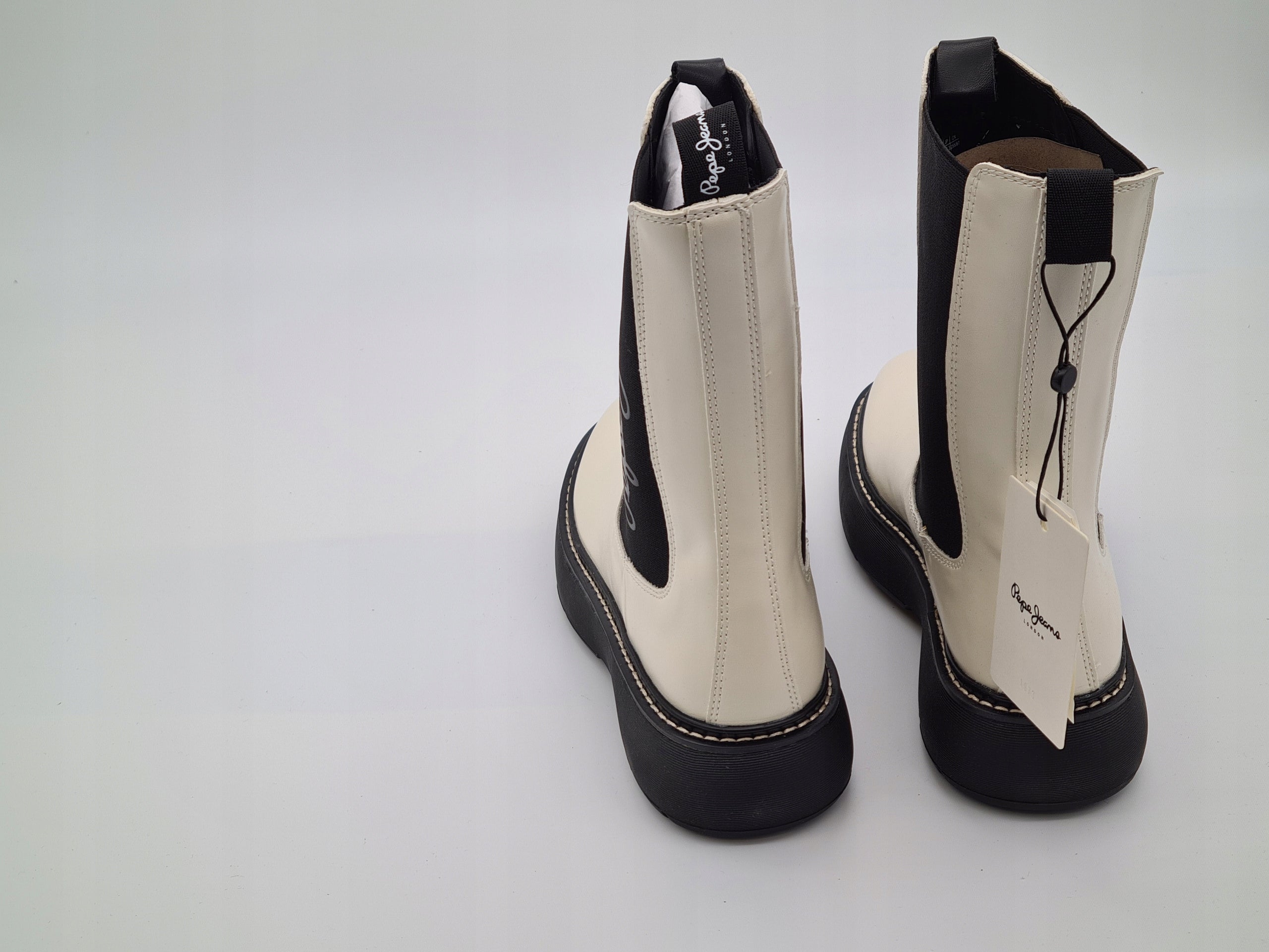 Botki Sztyblety PEPE JEANS Yoko Chelsea 39 Ecru