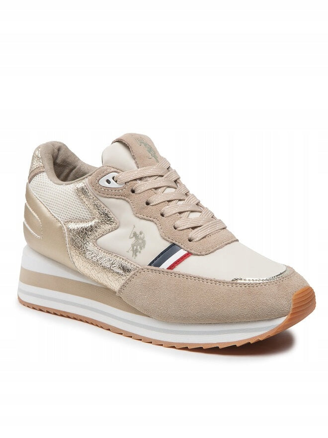 Sneakersy U.S. Polo Assn. SYLVI001C SYLVI001W/BST1 Beżowe roz.40