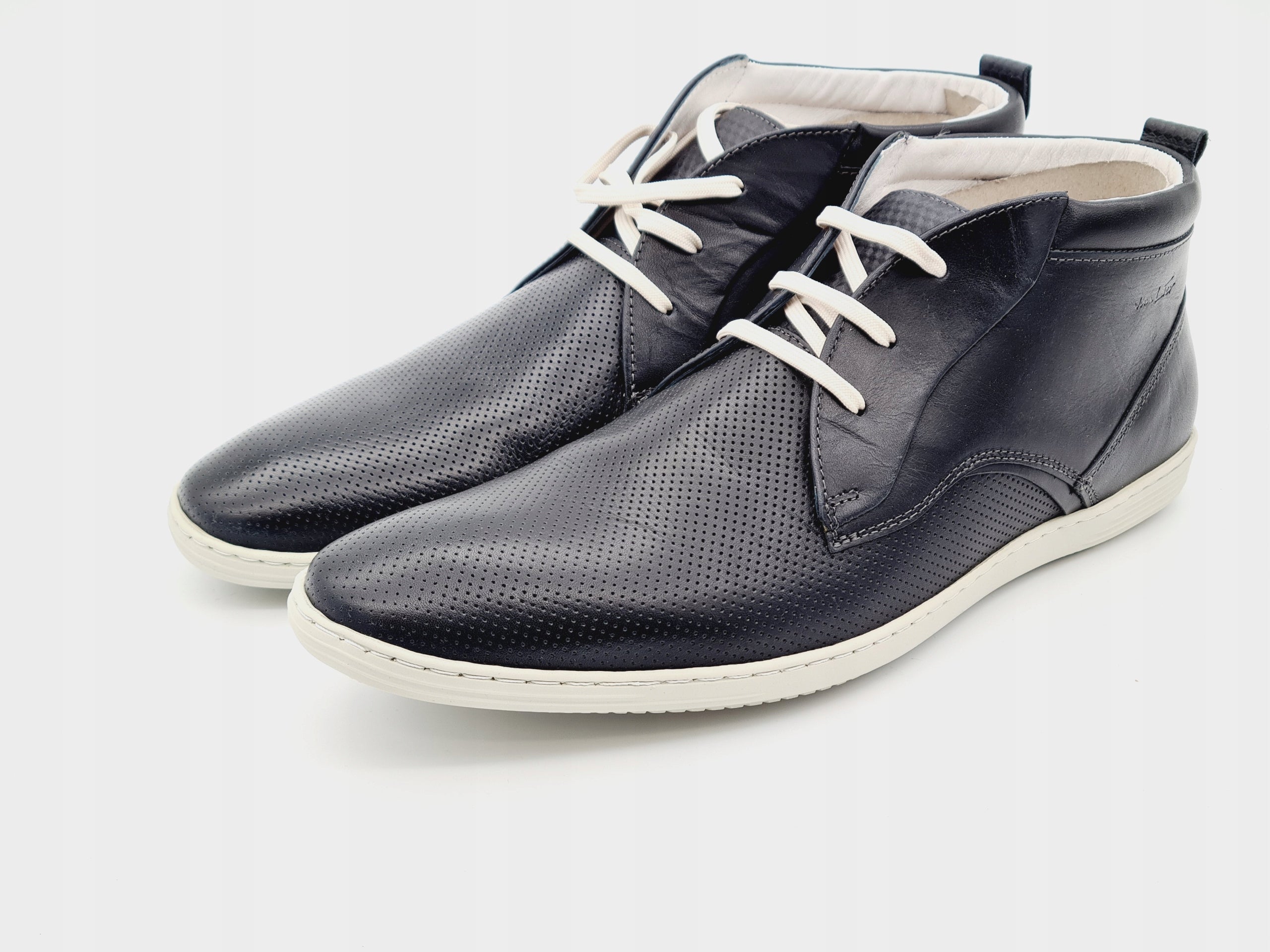 Buty Skórzane VAN LIER Casual Czarne r. 45 Skóra
