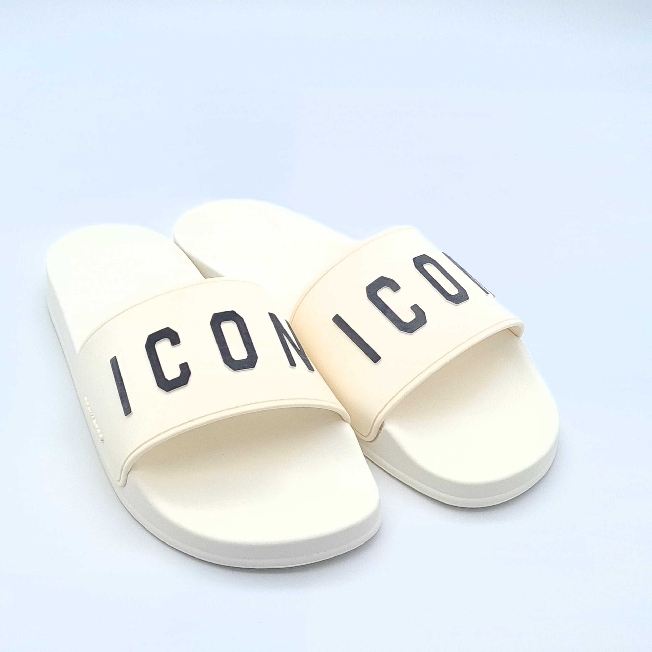 Klapki Dsquared2 Icon Męskie Białe 44