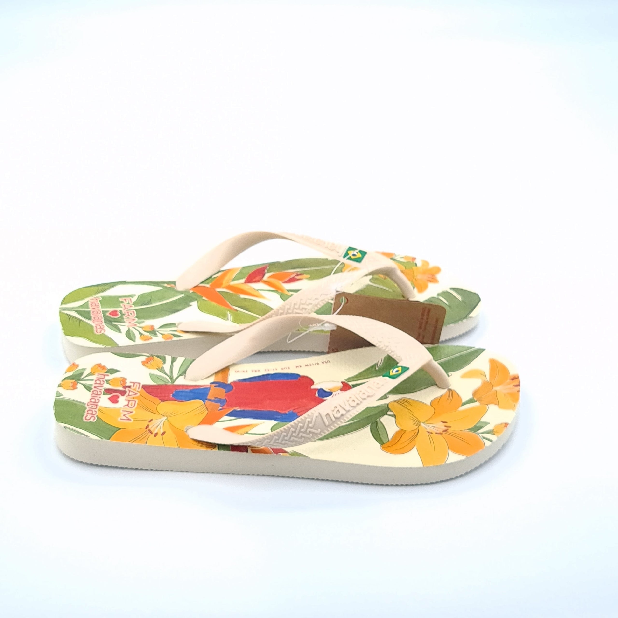 HAVAIANAS JAPONKI WIELOKOLOROWE Z LOGO Z PASKAMI 39/40 EUR52/42