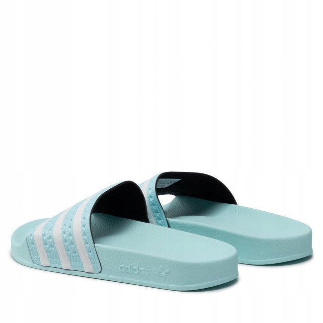 ADIDAS ADILETTE KLAPKI NIEBIESKIE W PASKI WSUWANE BASENOWE
