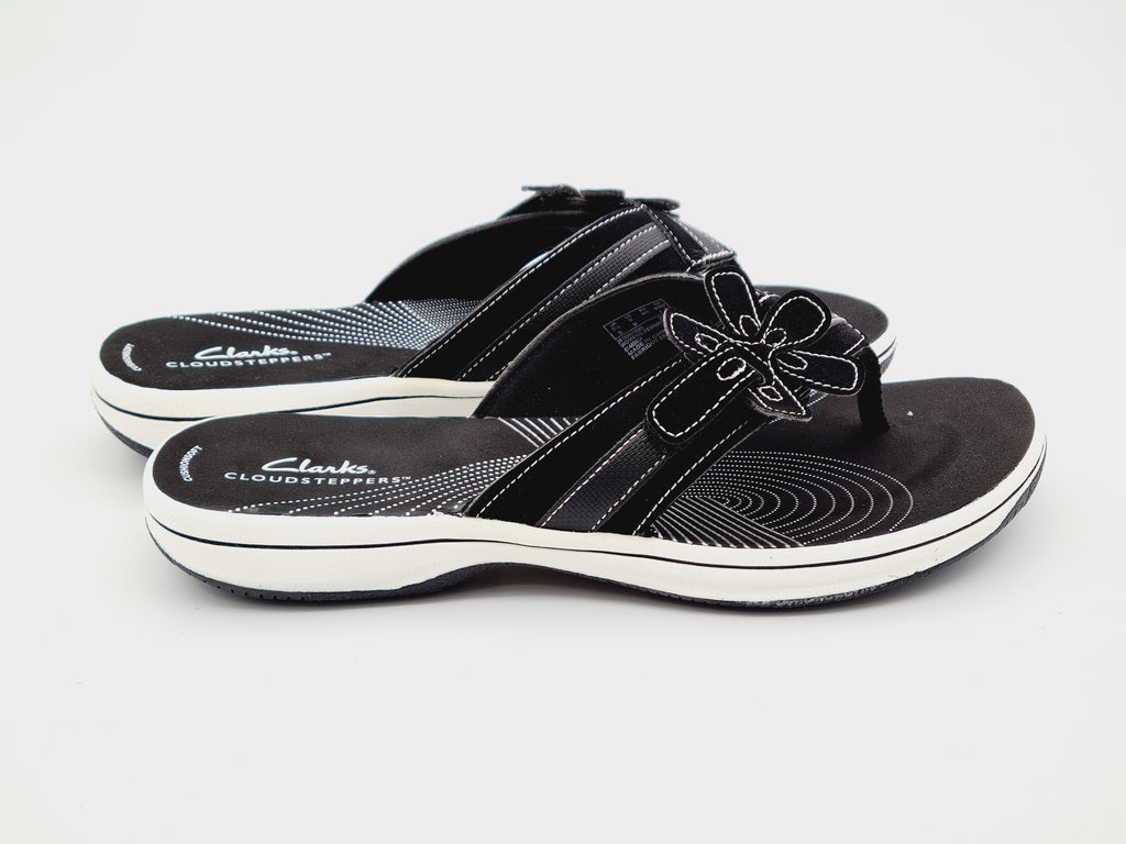 Japonki Clarks Brinkley Flora Czarne Rozm 40