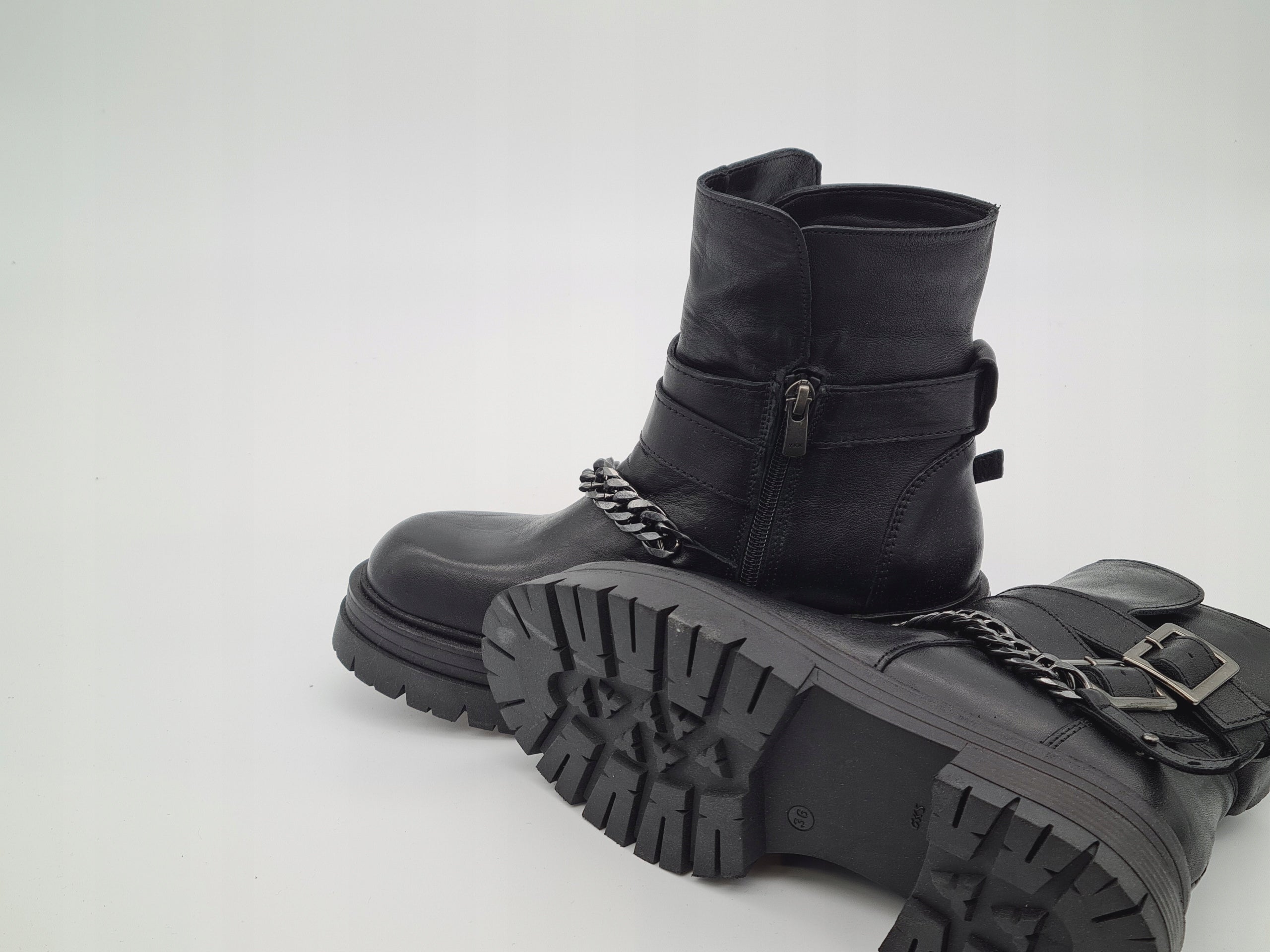 Botki Damskie Inuovo 239007 Skórzane Czarne 36