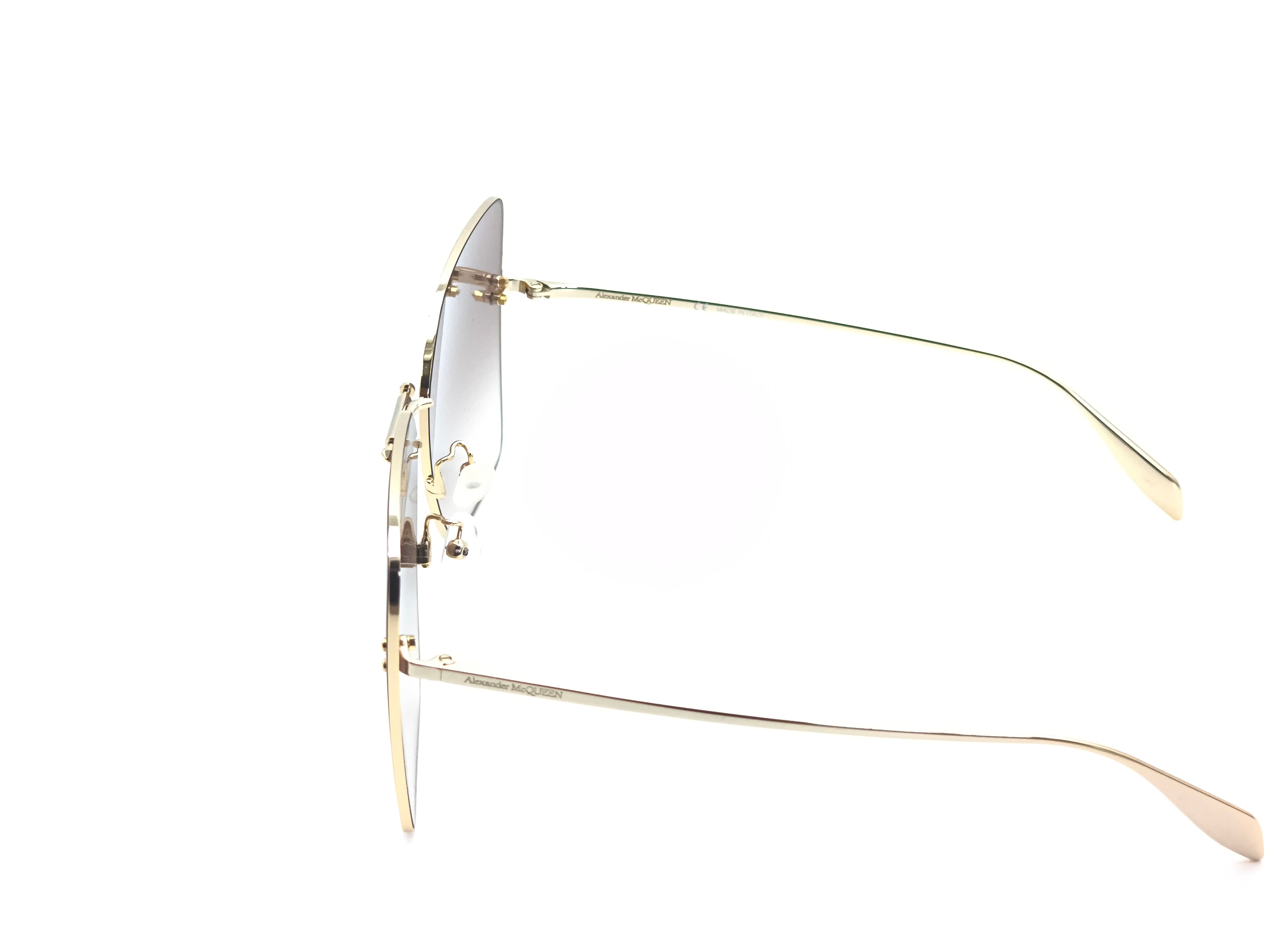 Okulary przeciwsłoneczne Alexander McQUEEN AM0342S  002 zarysowane