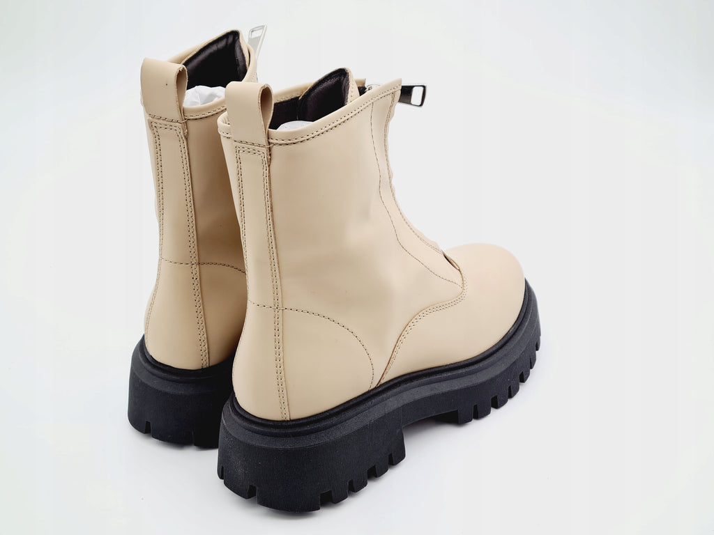 Botki Damskie Billi Bi C1021 Skórzane Off White 40