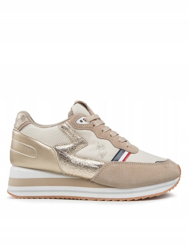 Sneakersy U.S. Polo Assn. SYLVI001C SYLVI001W/BST1 Beżowe roz.40