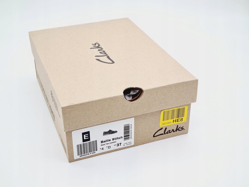 Mokasyny Clarks Baille Stitch Skórzane Brązowe 37