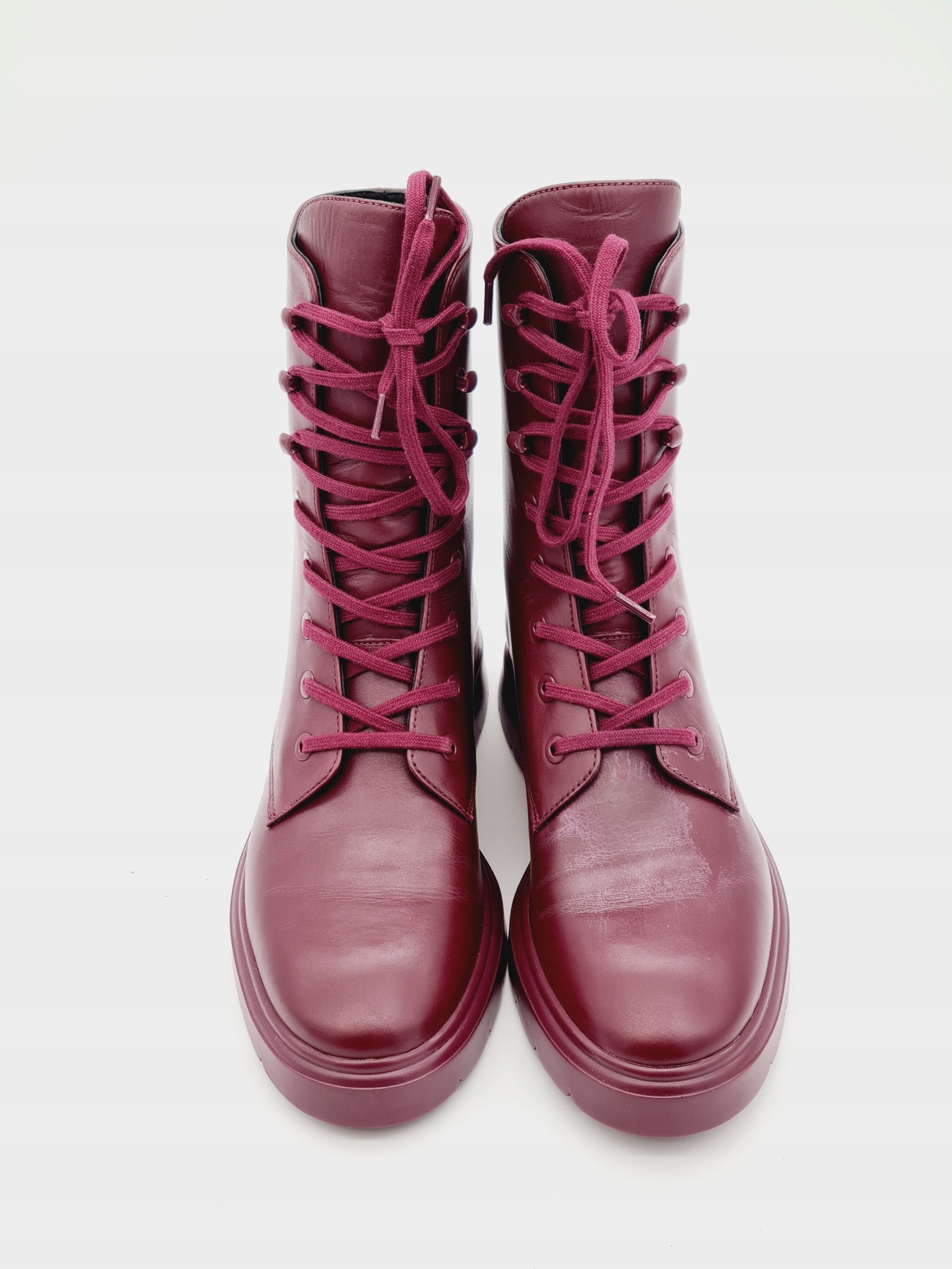 STUART WEITZMAN MCKENZEE Skóra Cranberry 36 DEFEKT