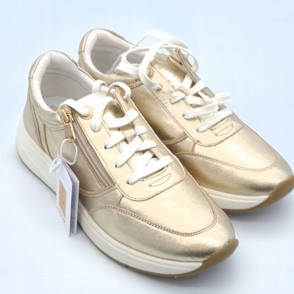 Geox D Cristael E Damskie Sneakersy Złote Skóra 39