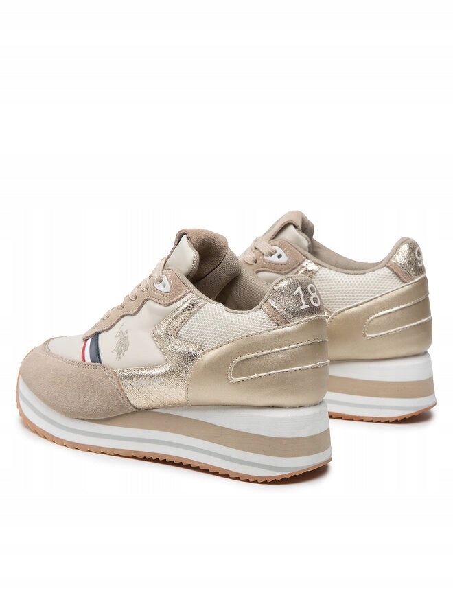 Sneakersy U.S. Polo Assn. SYLVI001C SYLVI001W/BST1 Beżowe roz.40