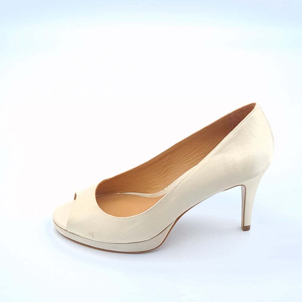Czółenka Kazar Wedding Peep Toe 36 Białe Złoto - defekt /otarcie