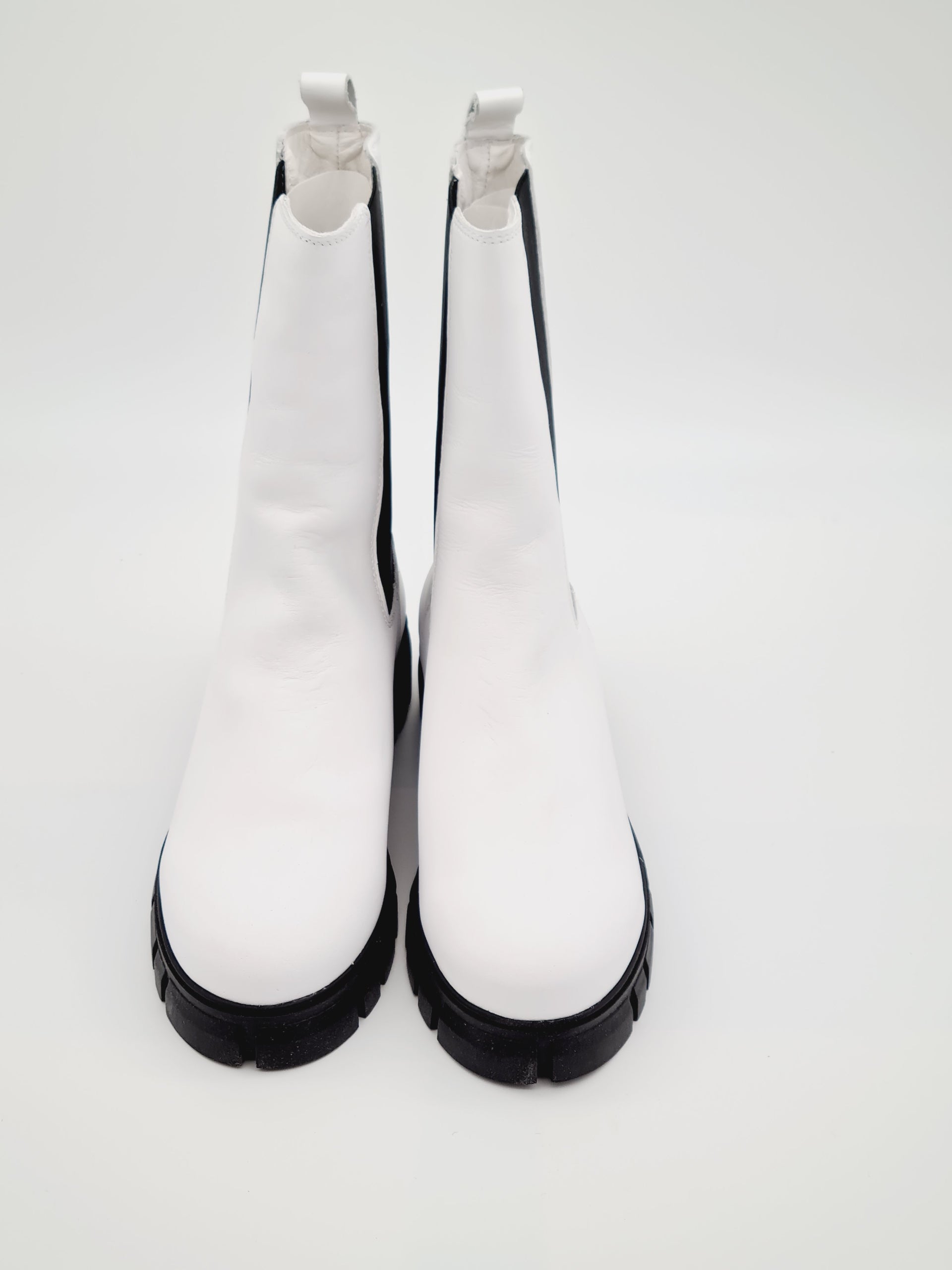 Kozaki Damskie Felmini Anilina White Skórzane 39