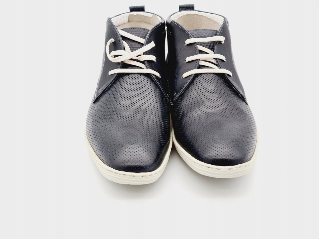 Buty Skórzane VAN LIER Casual Czarne r. 45 Skóra