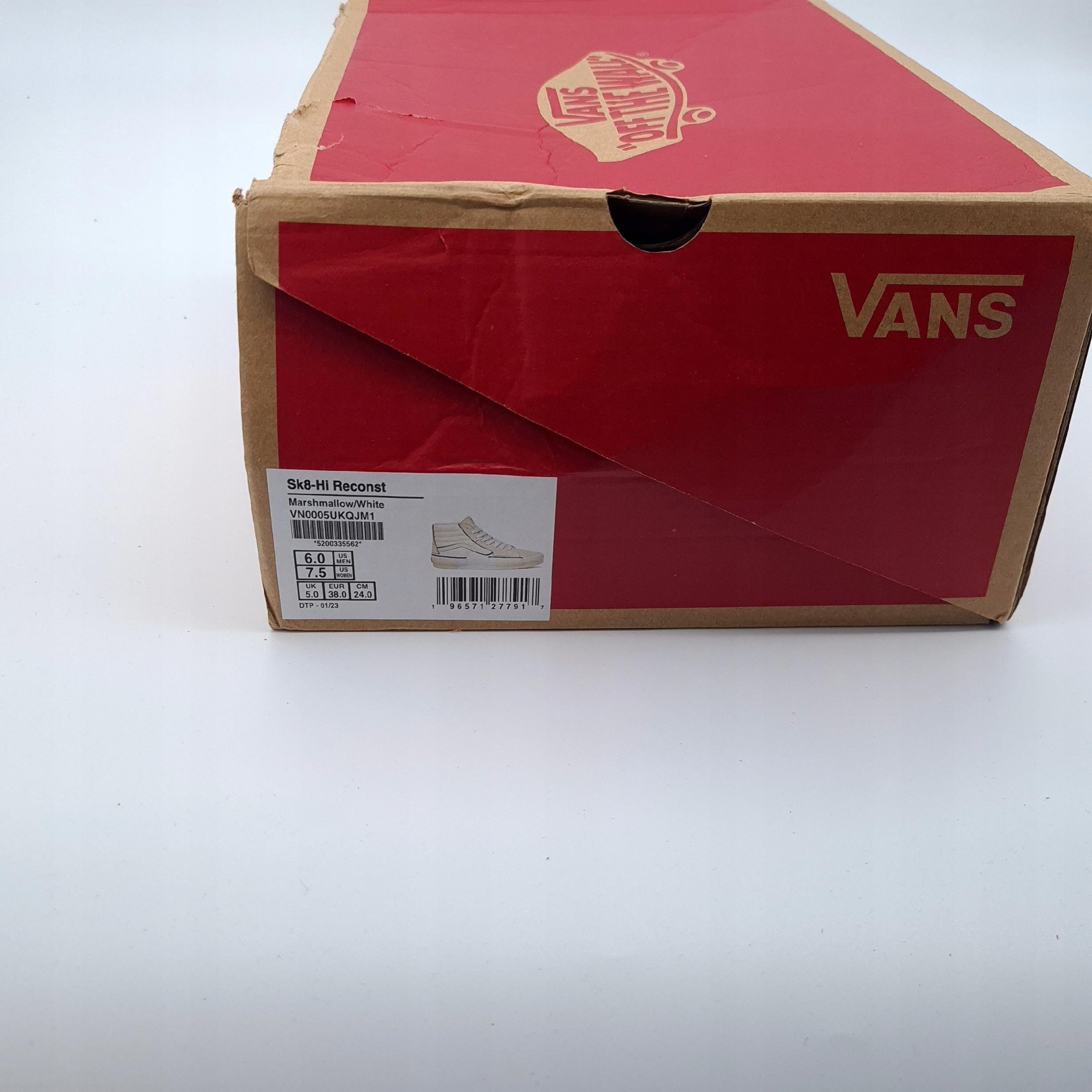 Vans Sk8-Hi Reconst Trampki Marshmallow Białe 38