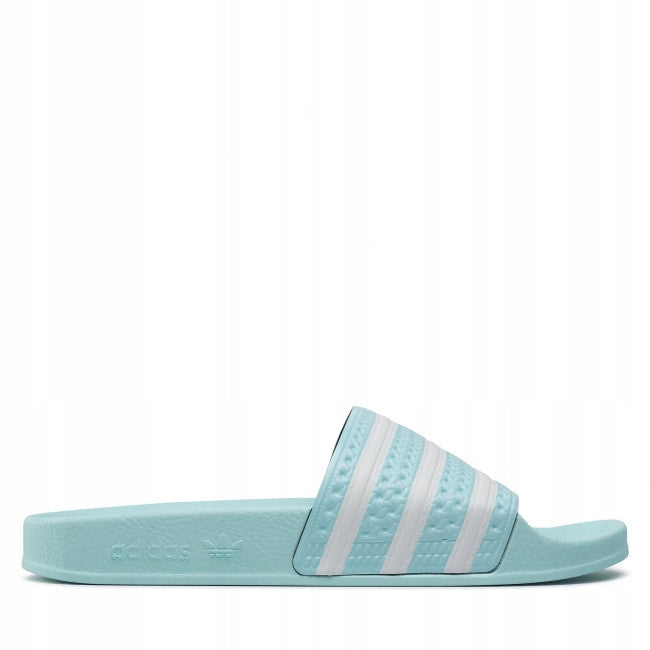 ADIDAS ADILETTE KLAPKI NIEBIESKIE W PASKI WSUWANE BASENOWE