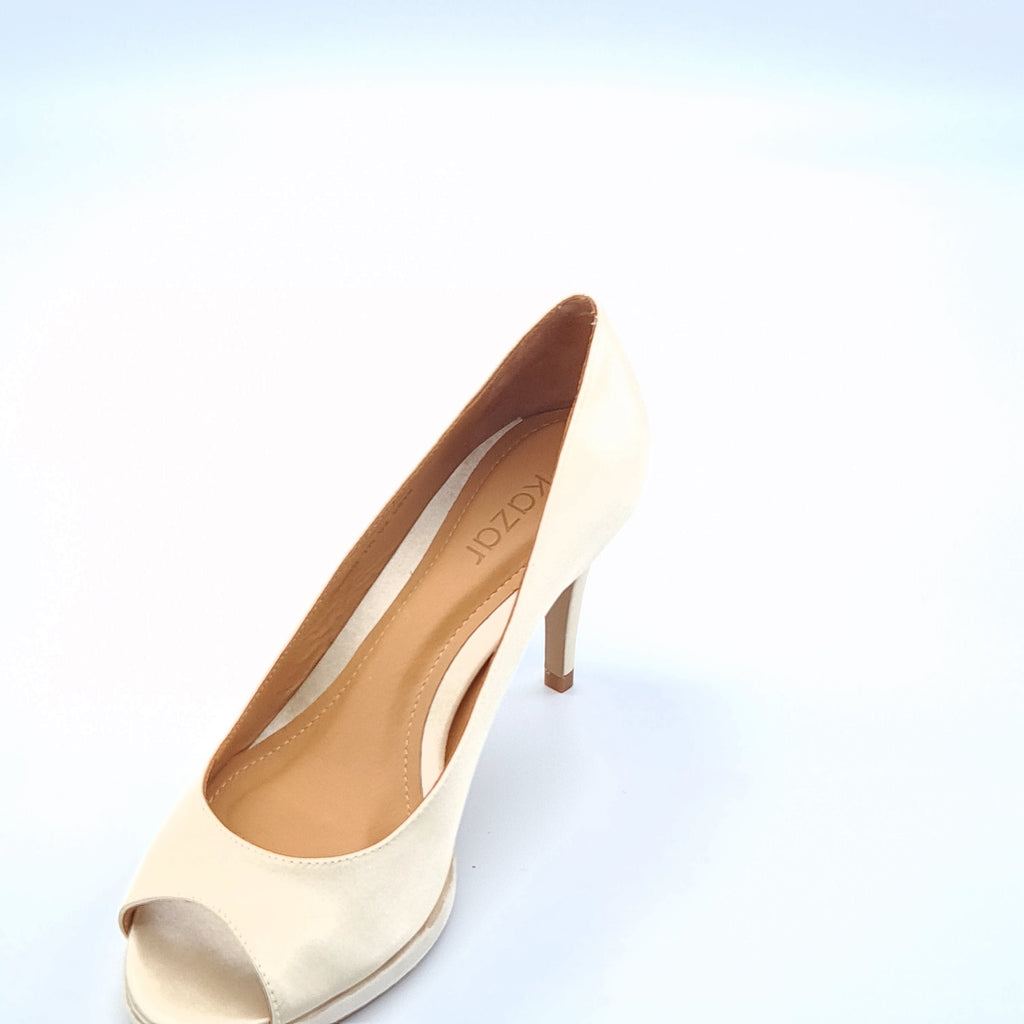 Czółenka Kazar Wedding Peep Toe 36 Białe Złoto - defekt /otarcie