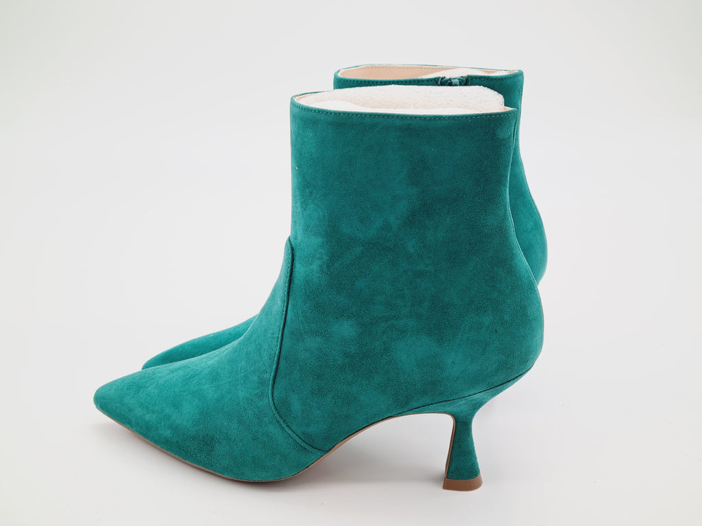 Botki STUART WEITZMAN Melena 75 Zielone Zamsz r.37
