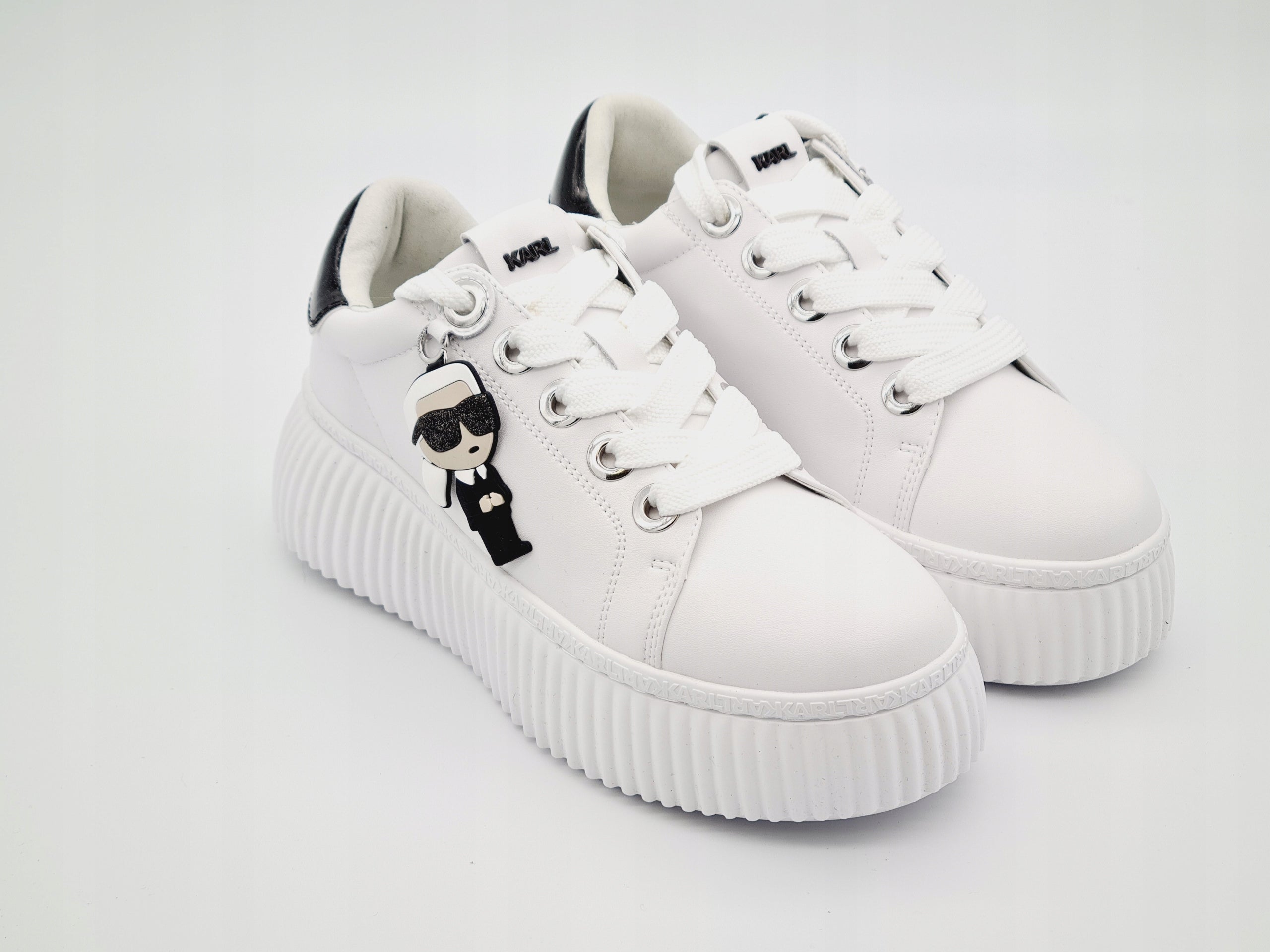 Karl Lagerfeld Kreeper Ikon Charm Sneakersy Białe 40