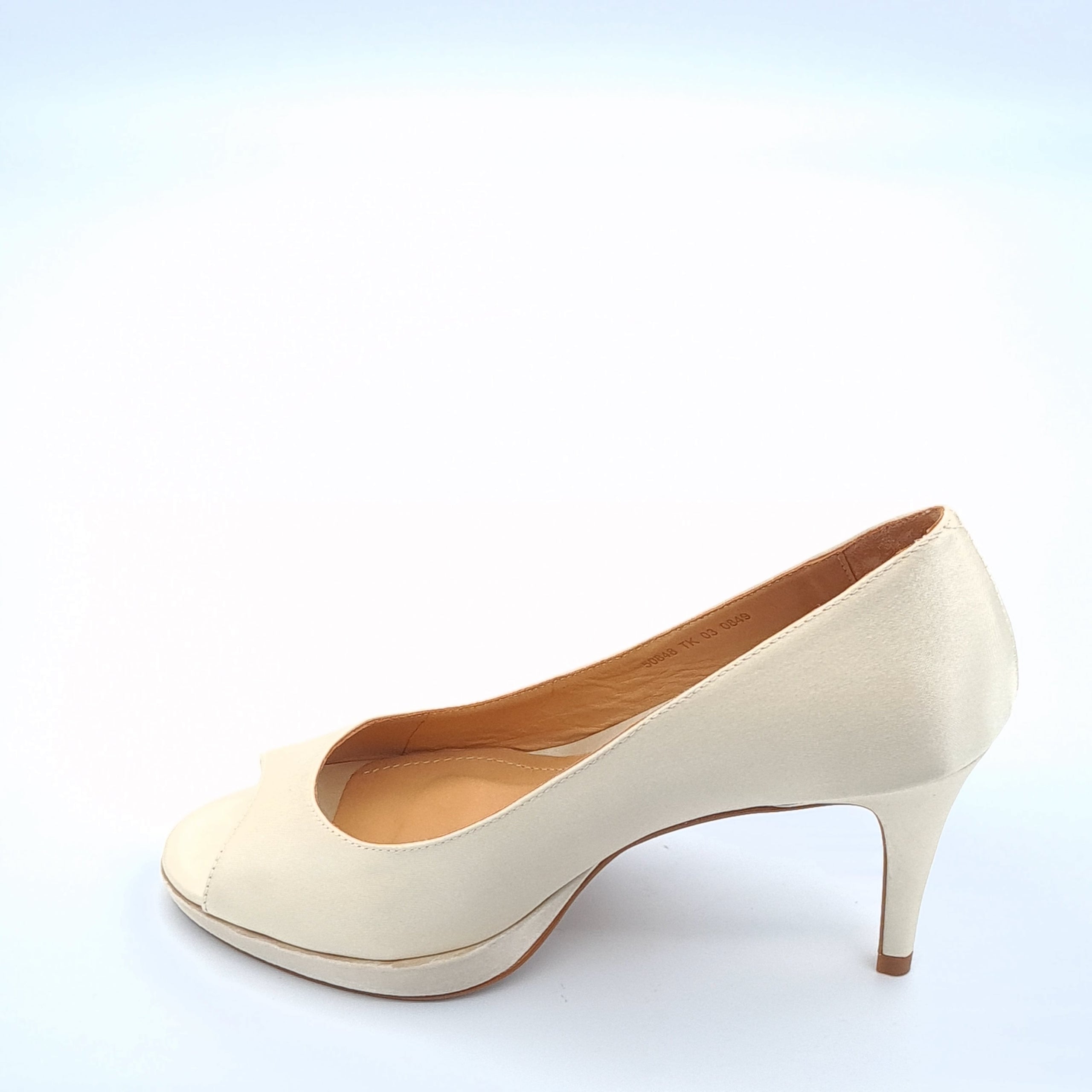 Czółenka Kazar Wedding Peep Toe 36 Białe Złoto - defekt /otarcie