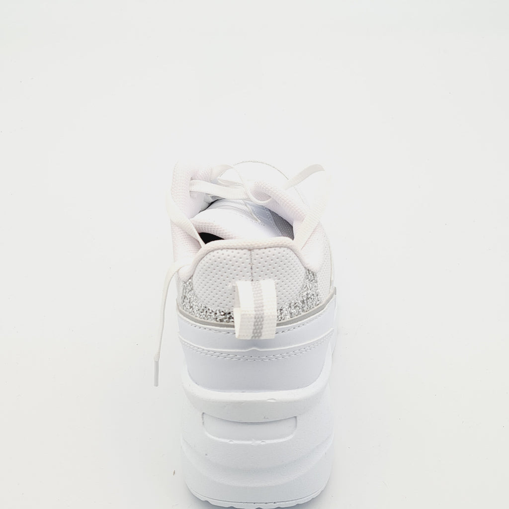 Białe Sneakersy Damskie PILLA BEYAZ SPOR Brokat 37