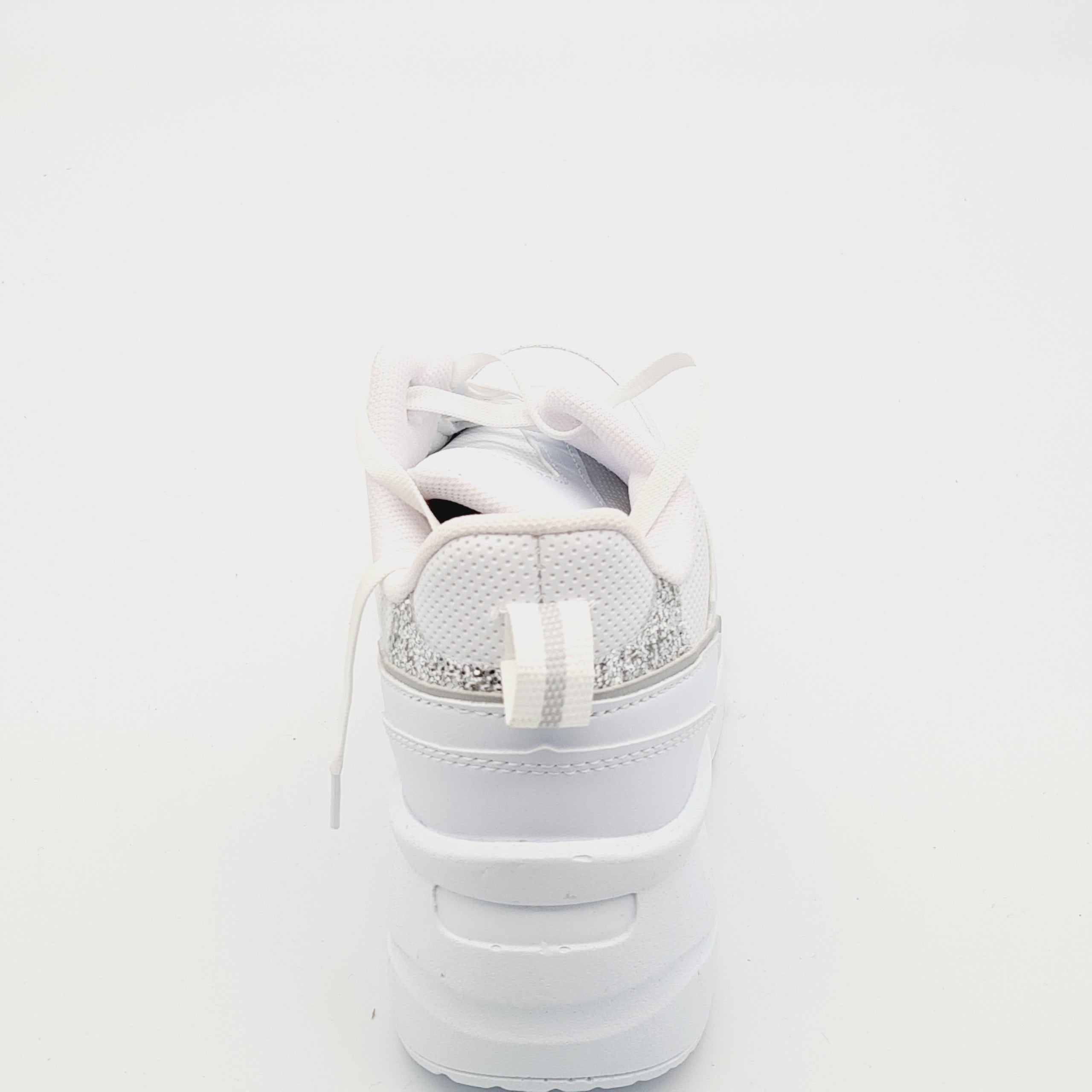 Białe Sneakersy Damskie PILLA BEYAZ SPOR Brokat 37