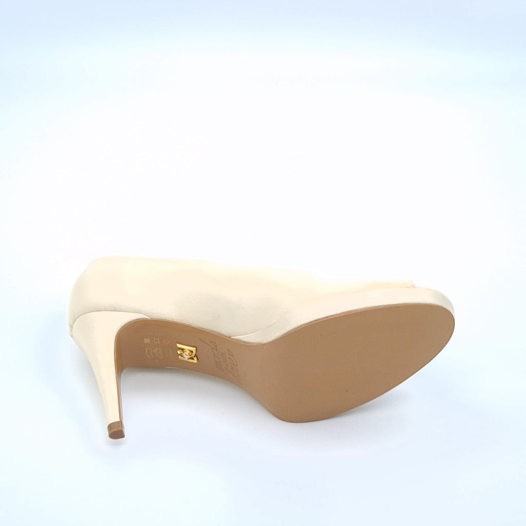 Czółenka Kazar Wedding Peep Toe 36 Białe Złoto - defekt /otarcie